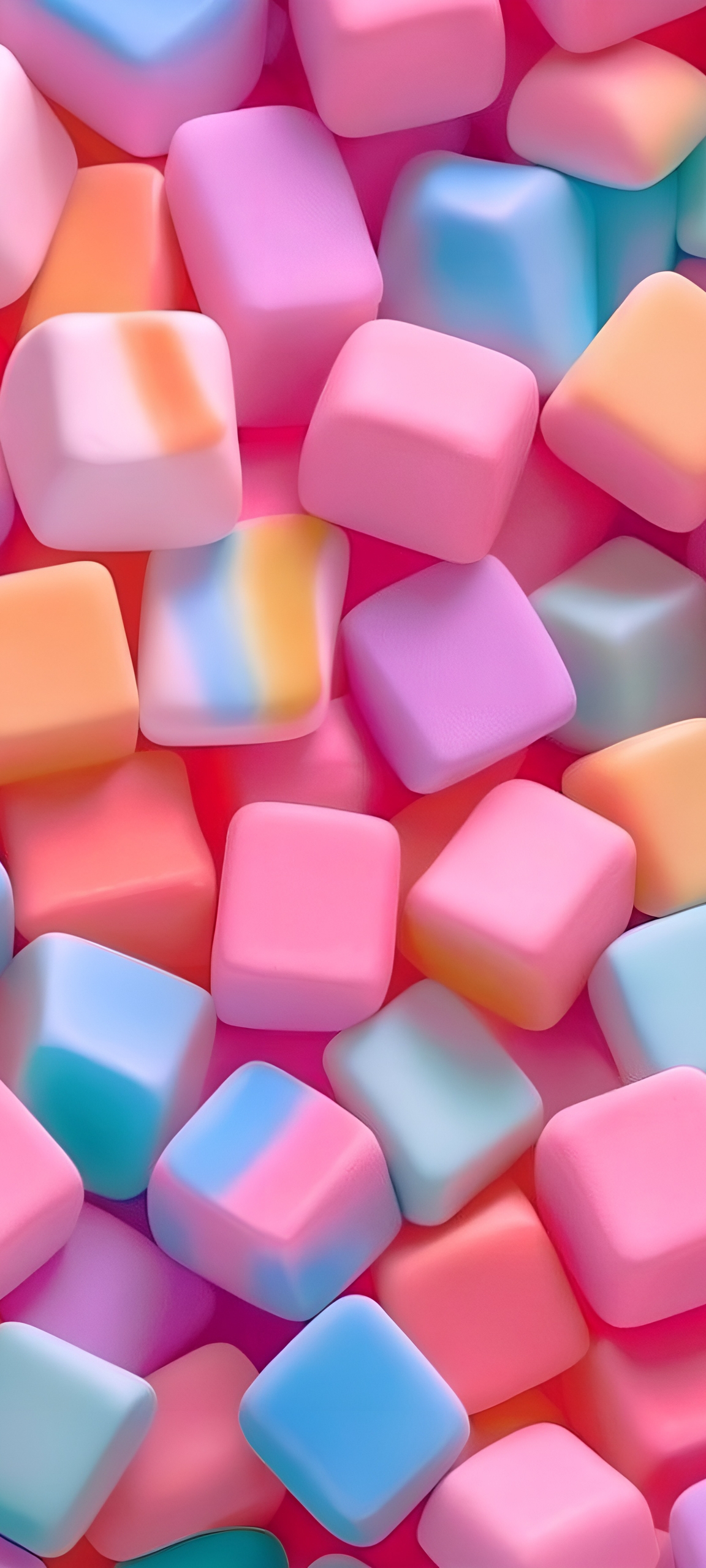 Pastel Soft Cubes Background Wallpaper