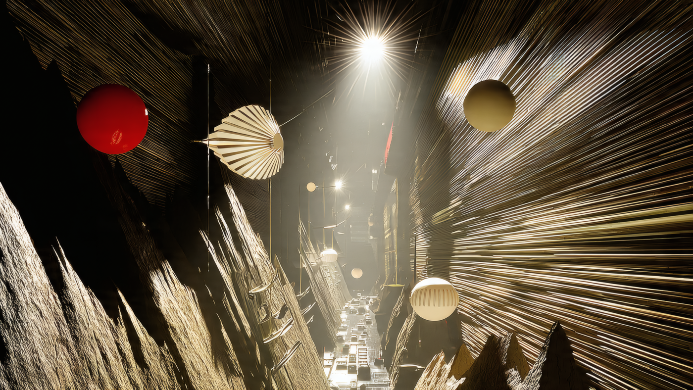 Abstract Cityscape Futuristic Art