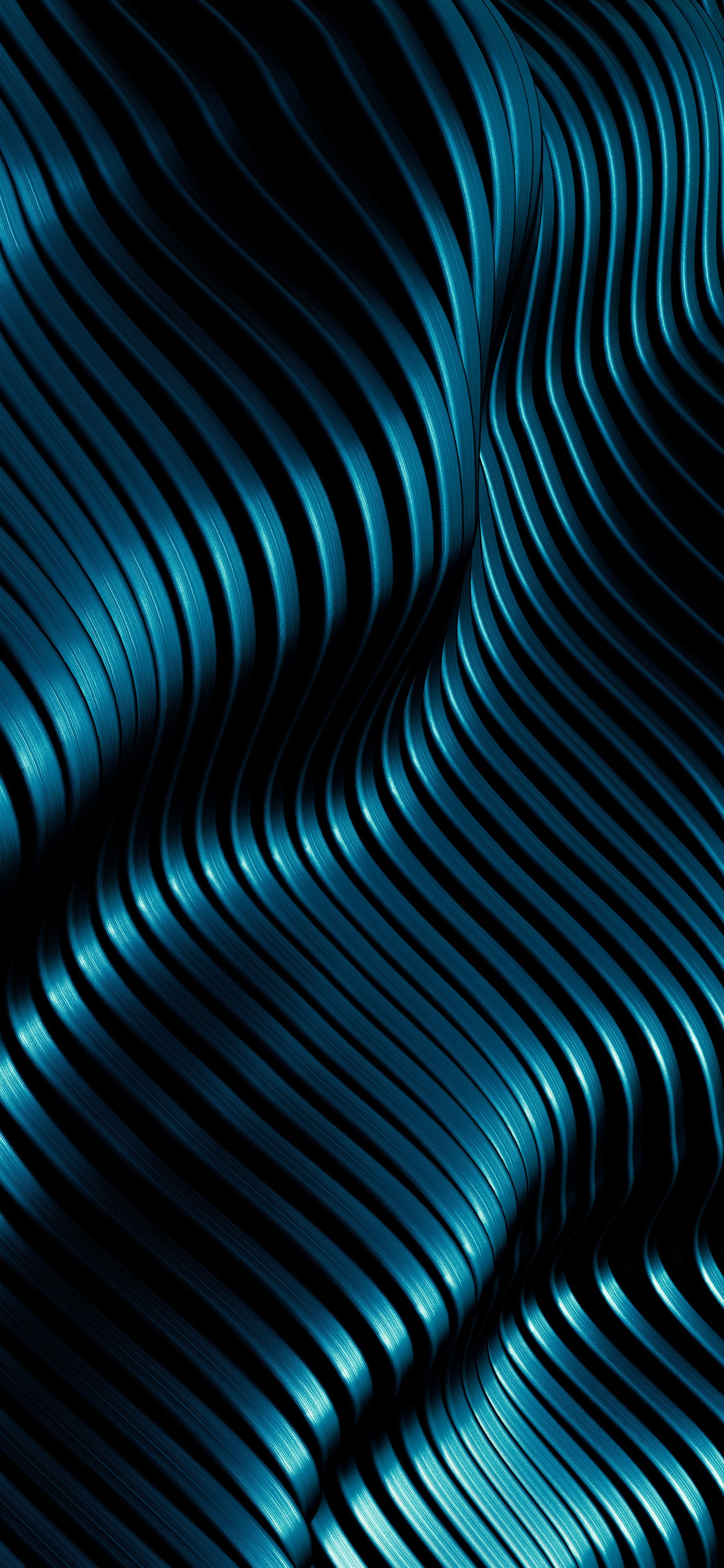 Abstract Blue Wavy Lines Background Wallpaper