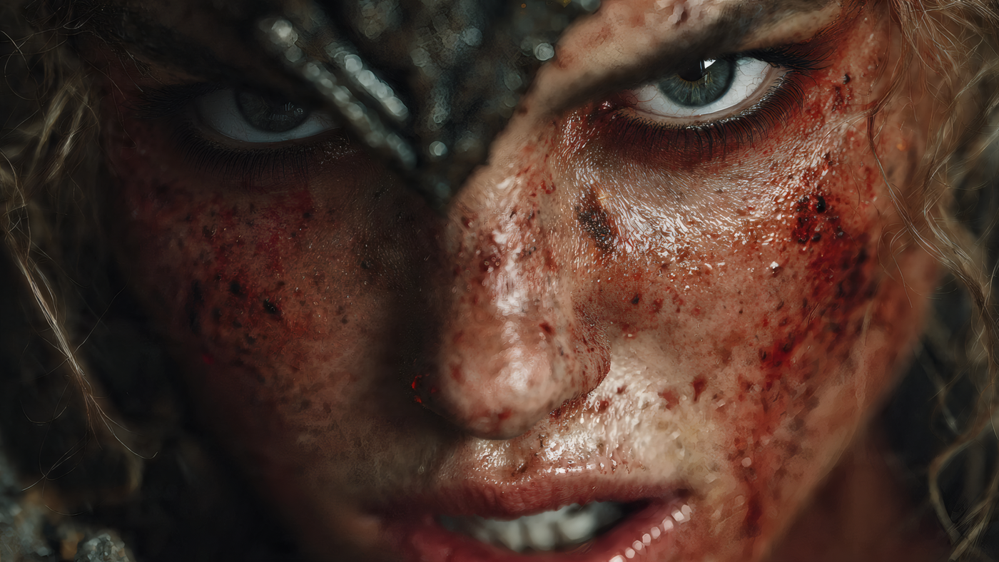 Intense Close up of a Woman's Face