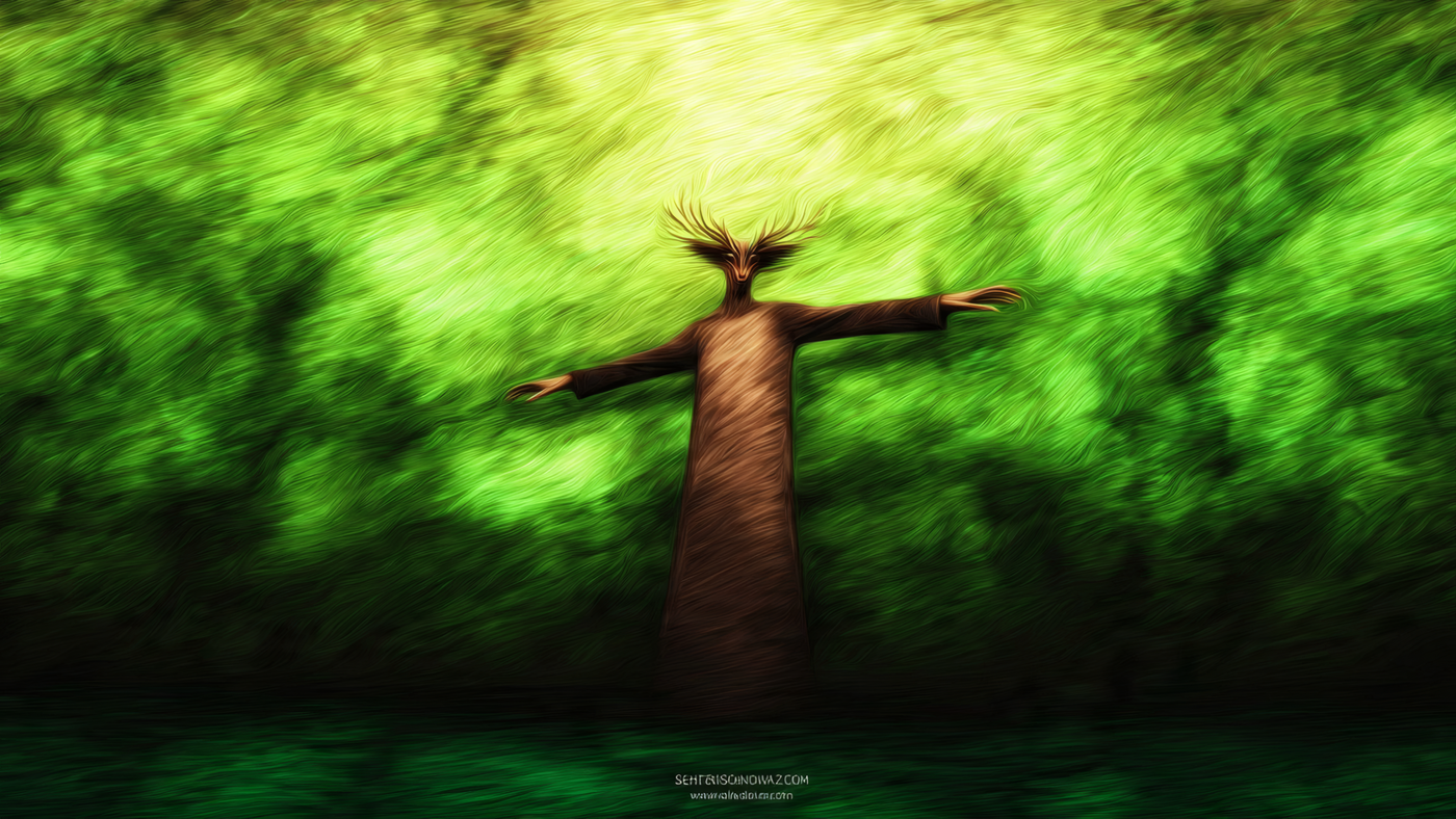 Mysterious Deer Man in the Forest