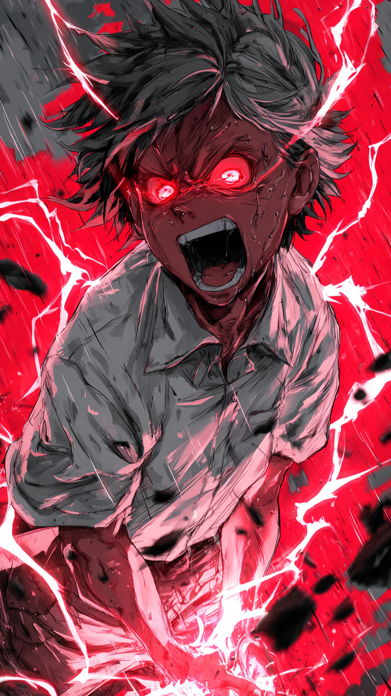 Boy with Red Eyes Anime Art Wallpaper