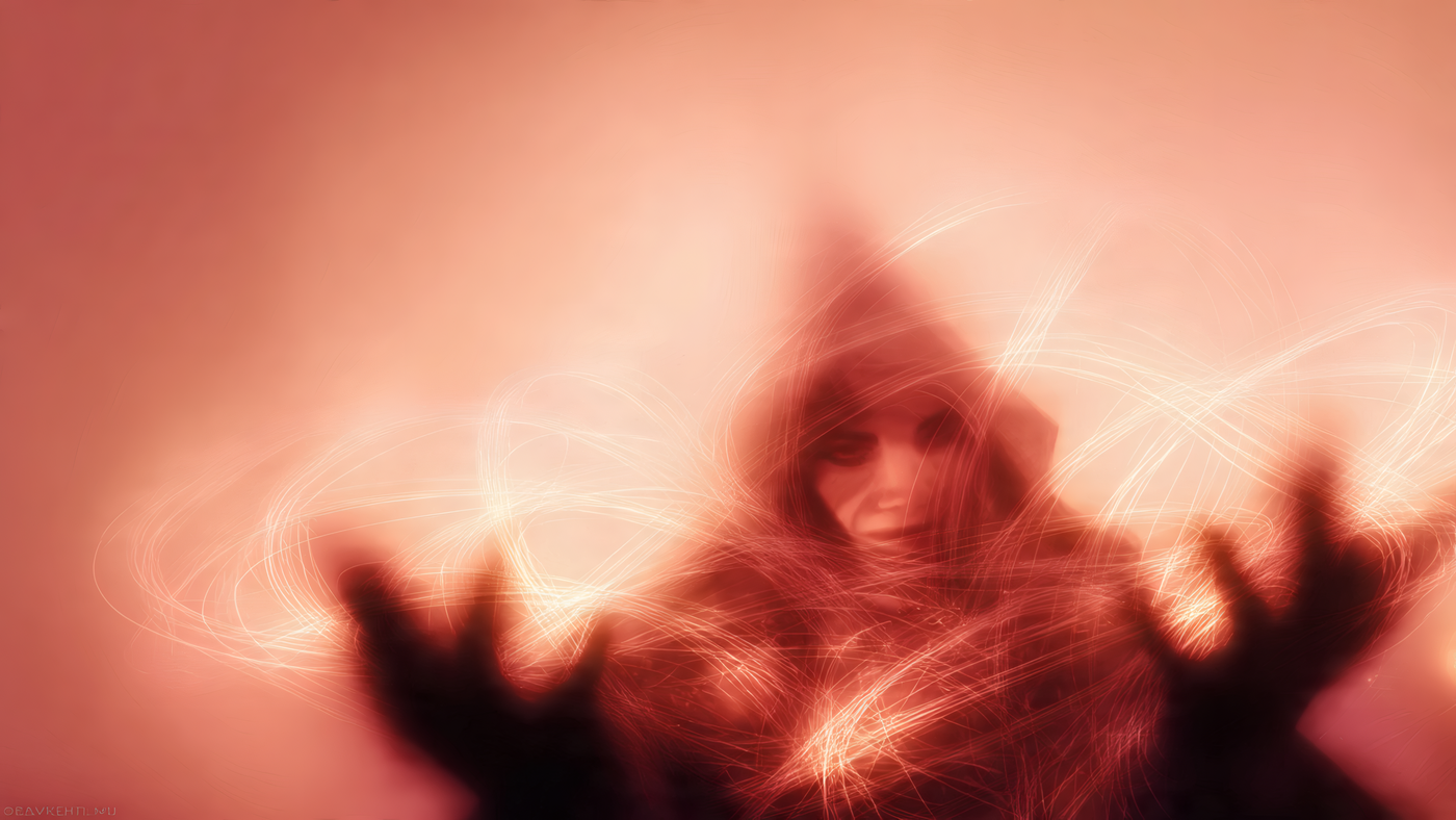 Mysterious Figure with Energy