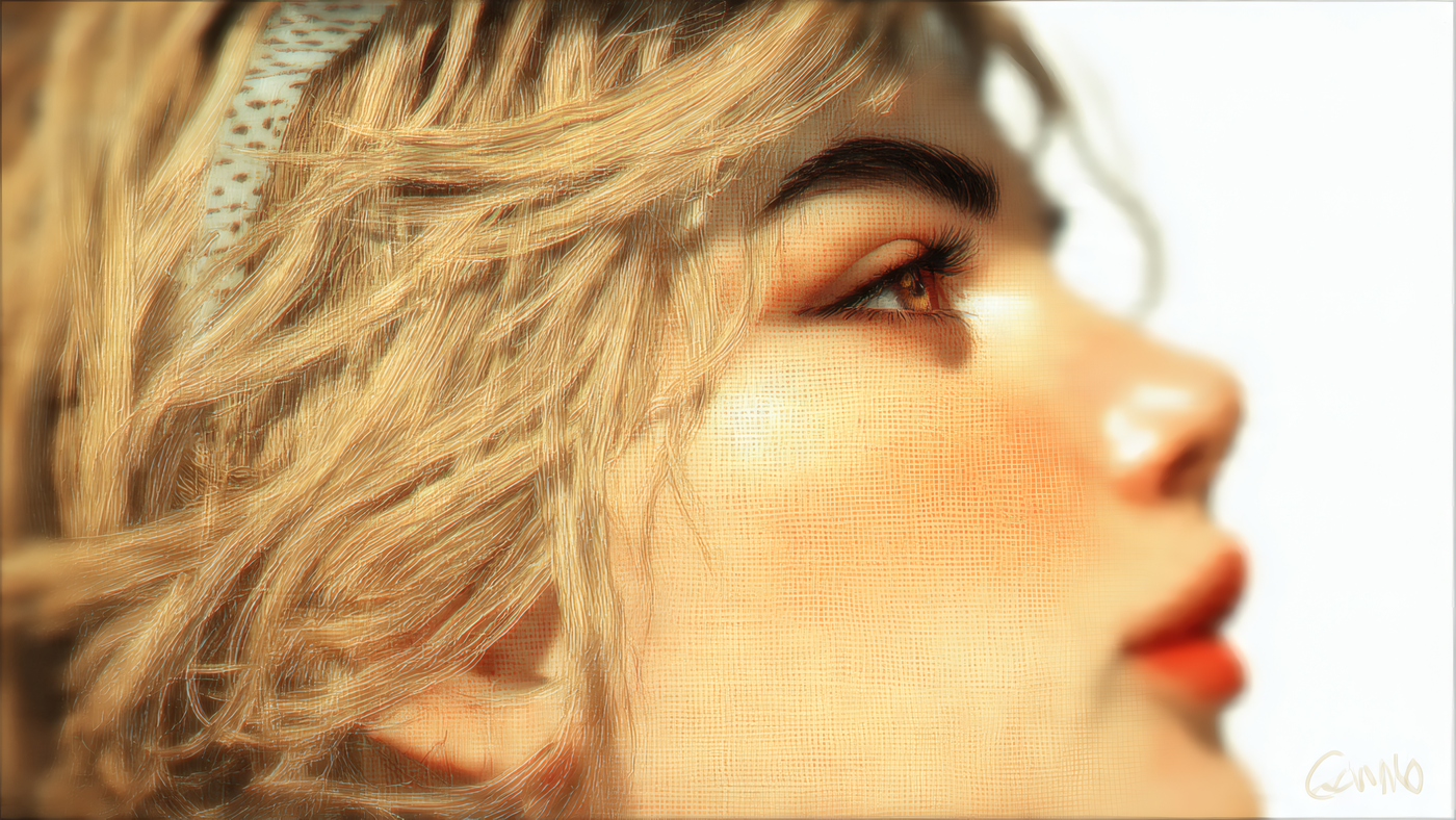 Portrait of a Woman with Blonde Hair