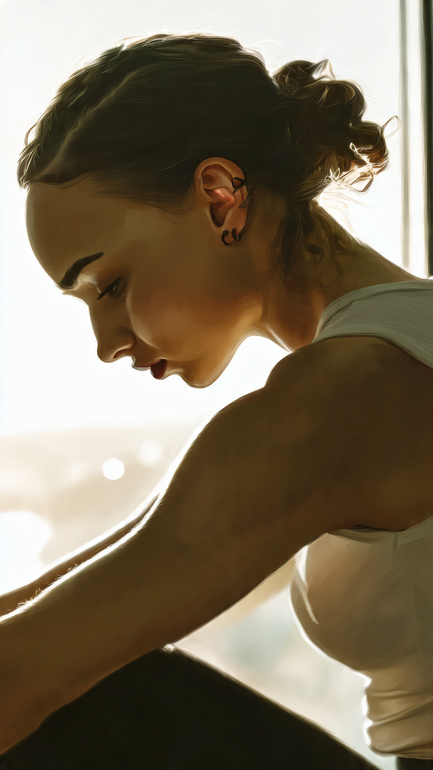 Artistic Woman Portrait in Light