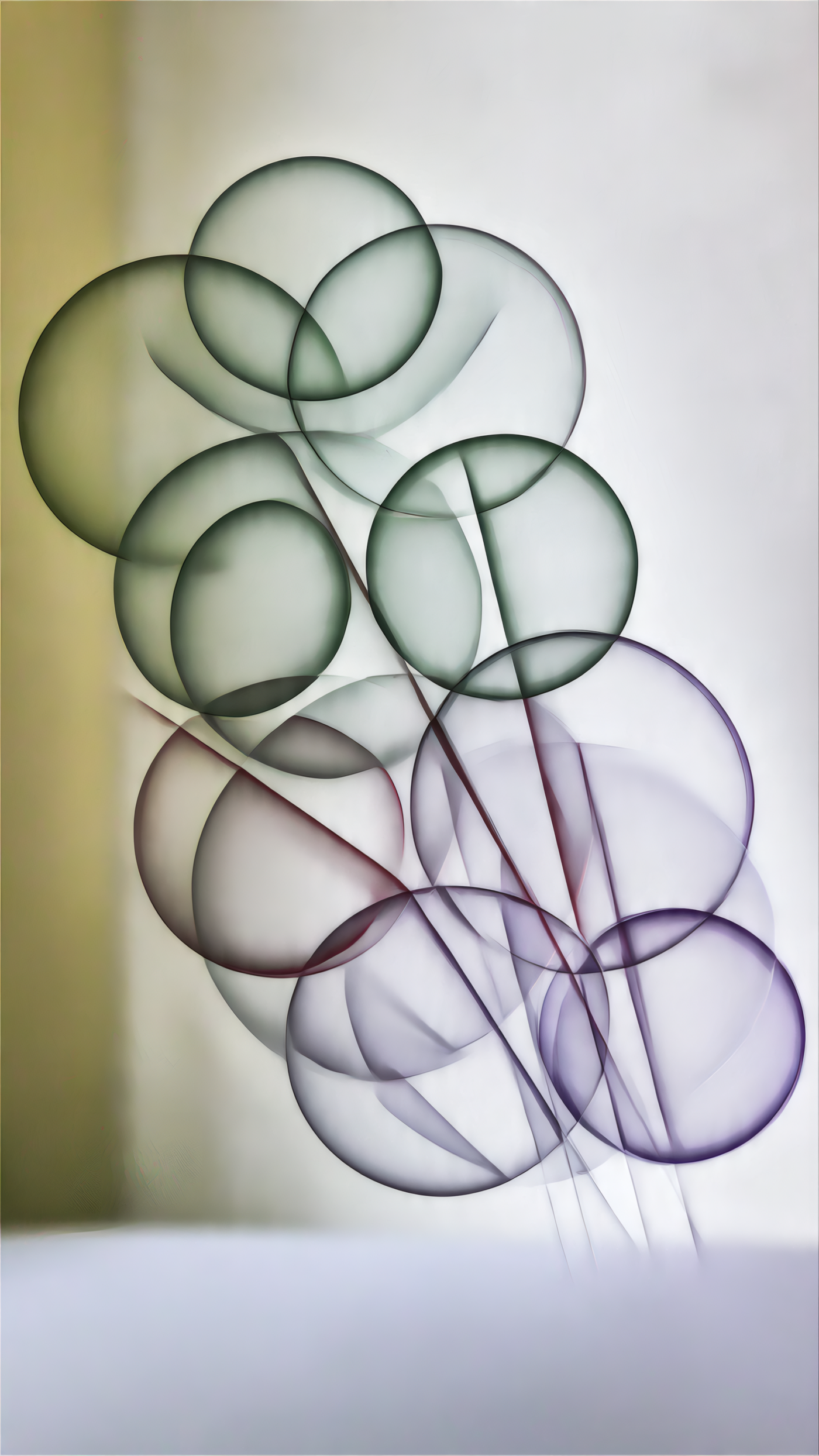 Abstract Overlapping Circles Background