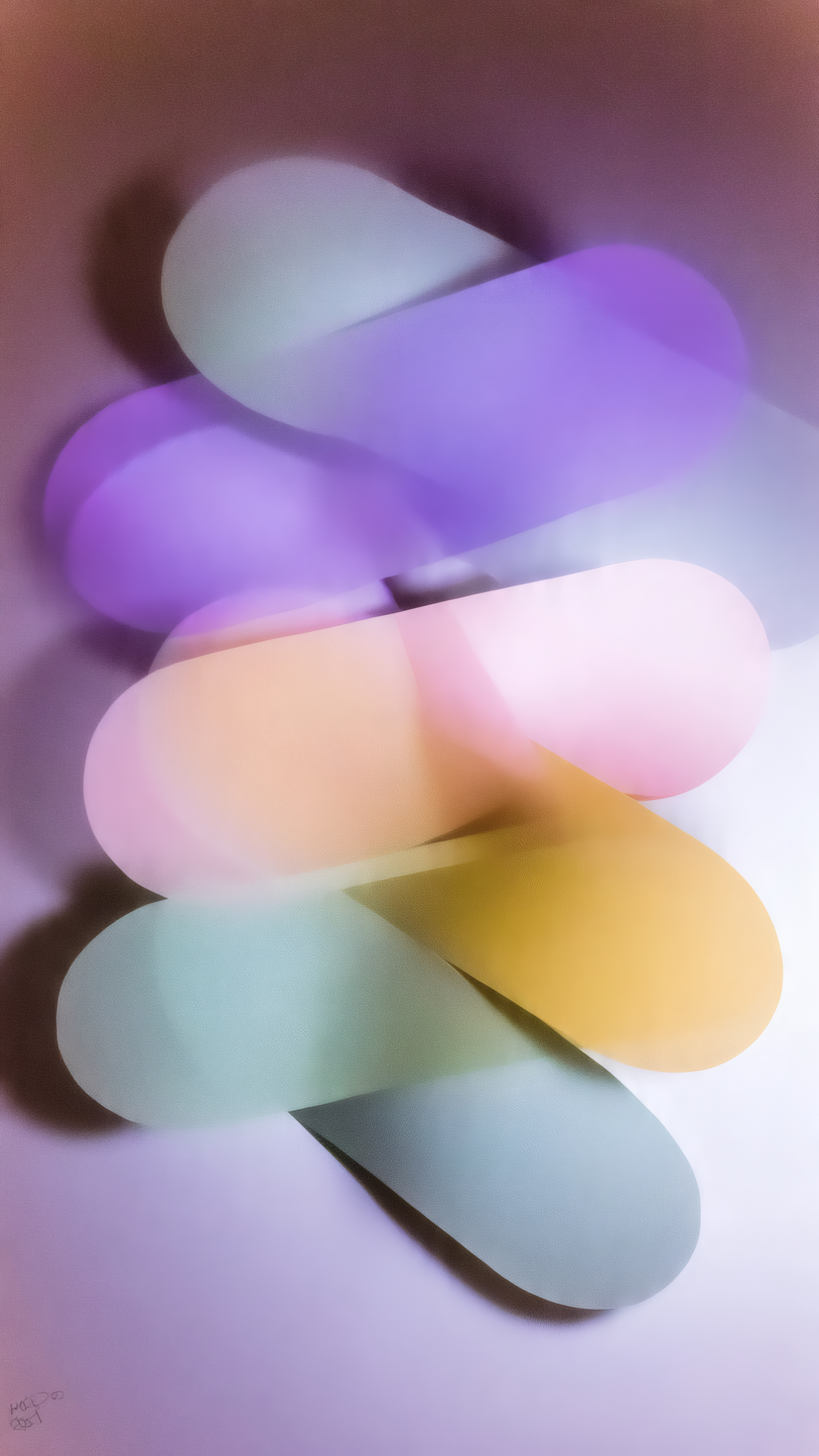 Abstract Pastel Shapes Modern Art