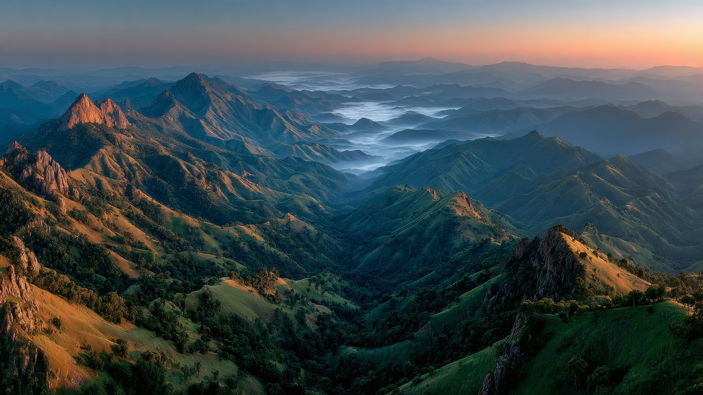 Green Mountain Range Landscape