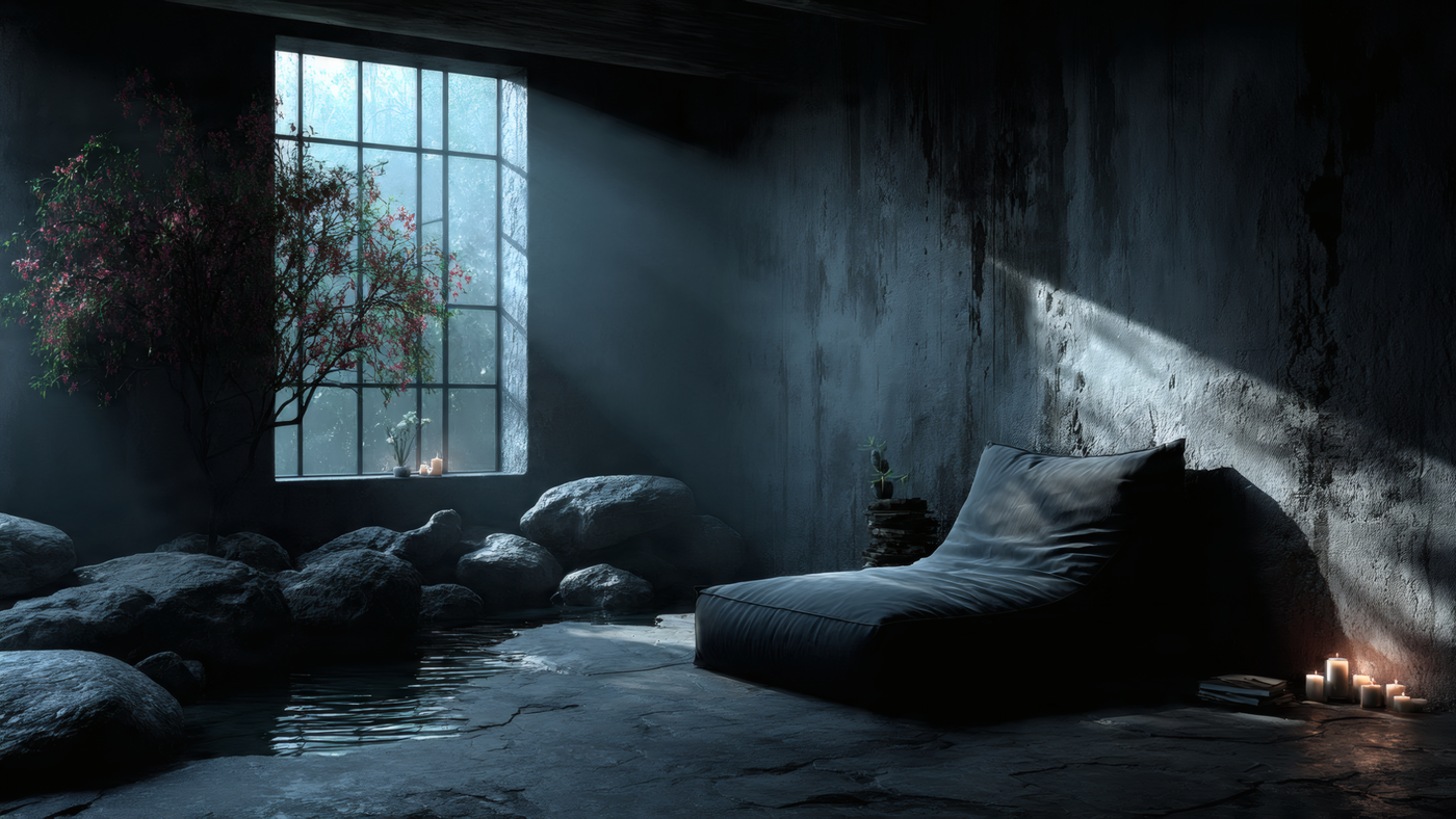 Serene Interior with Nature and Light