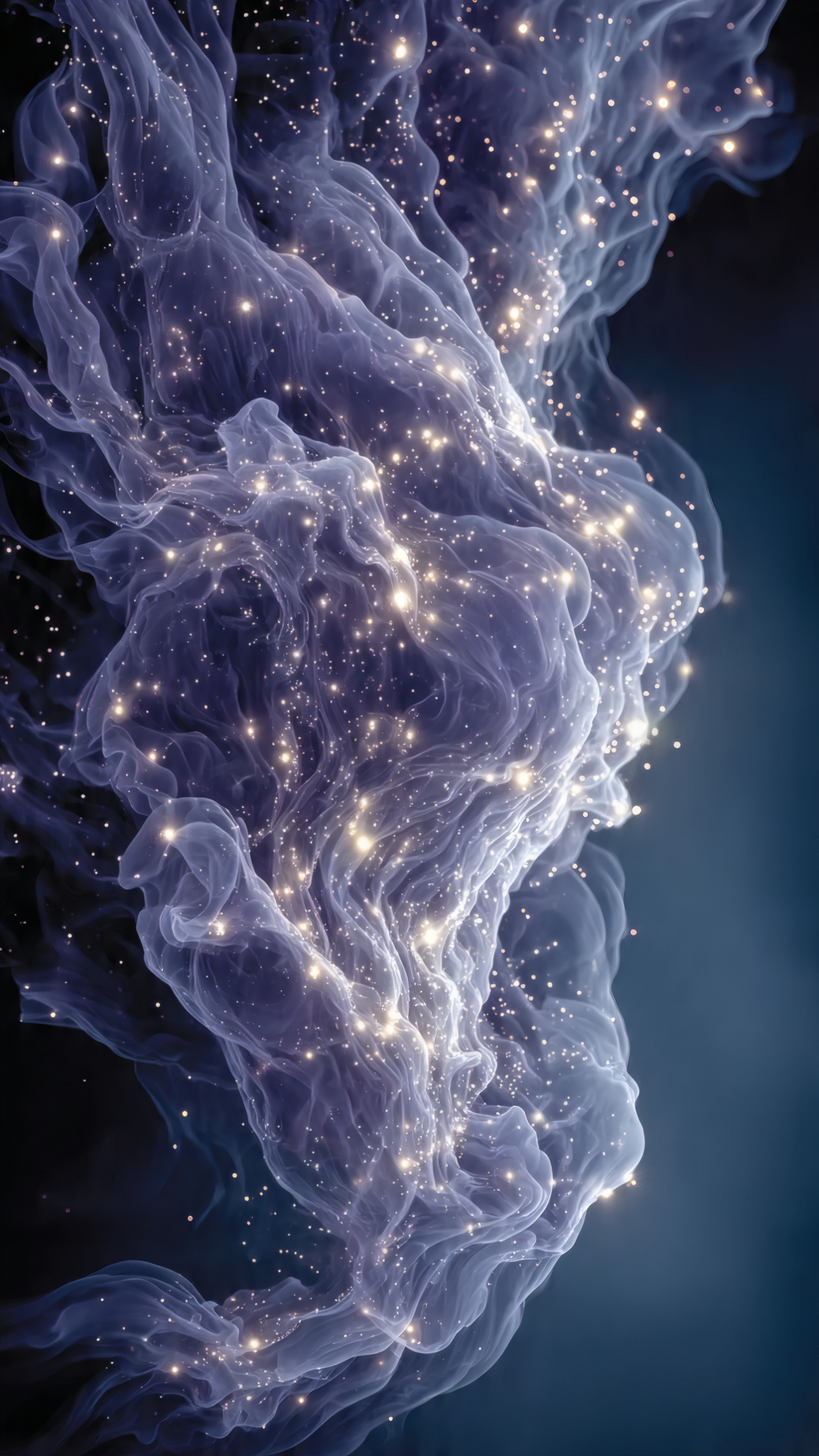 Abstract Cloud with Glowing Lights Background