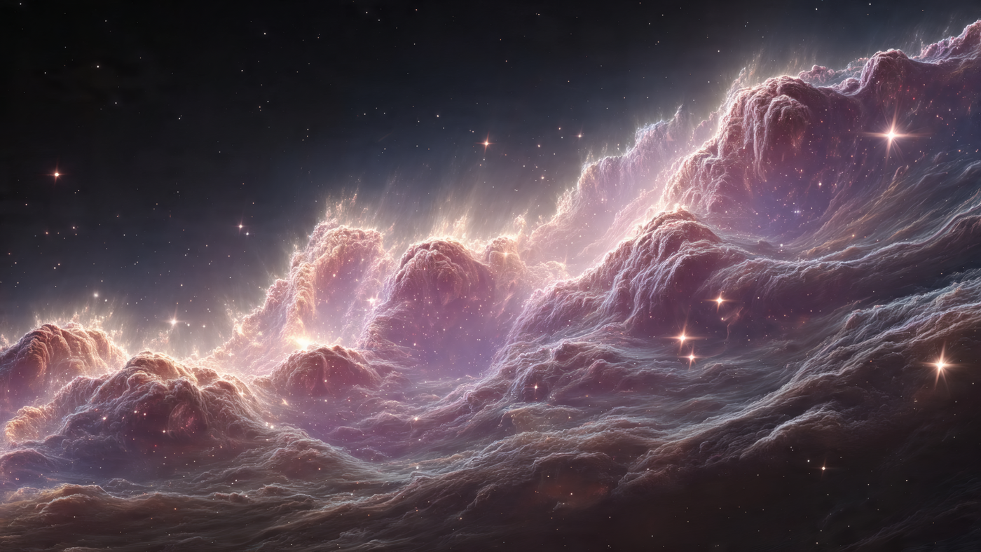 Beautiful Space Nebula with Stars