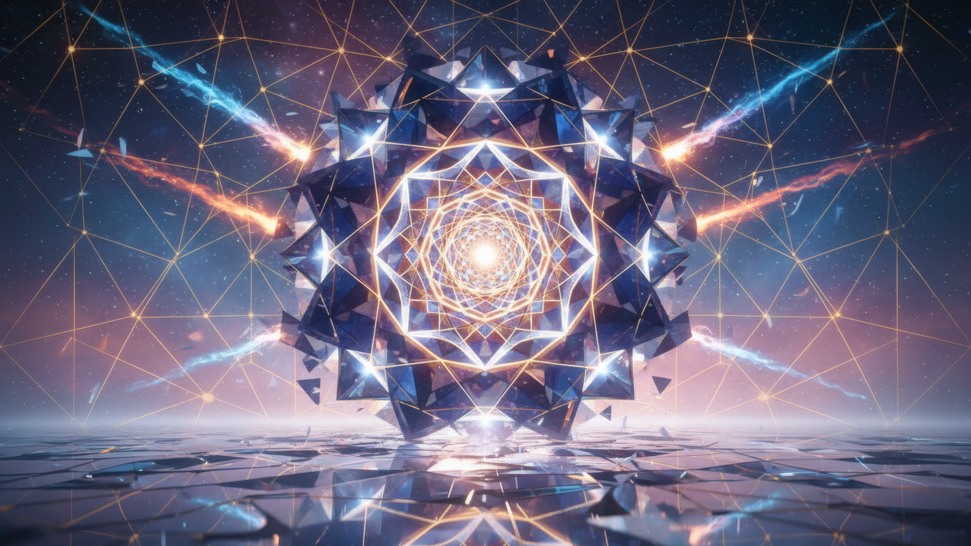 Abstract Geometric Structure with Light Streaks