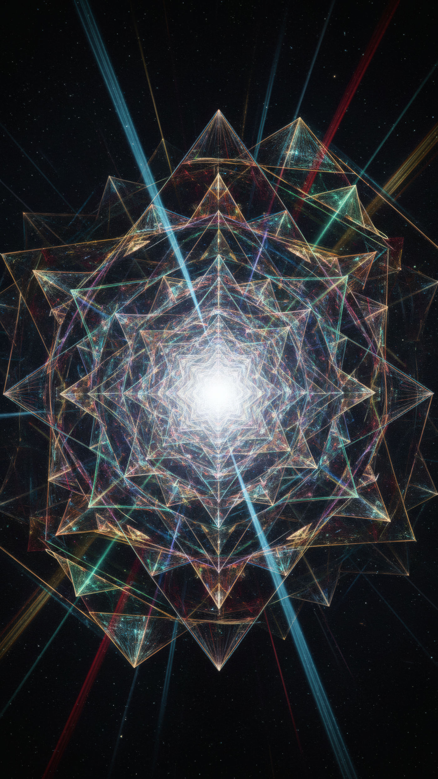 Geometric Triangle Abstract Space Art