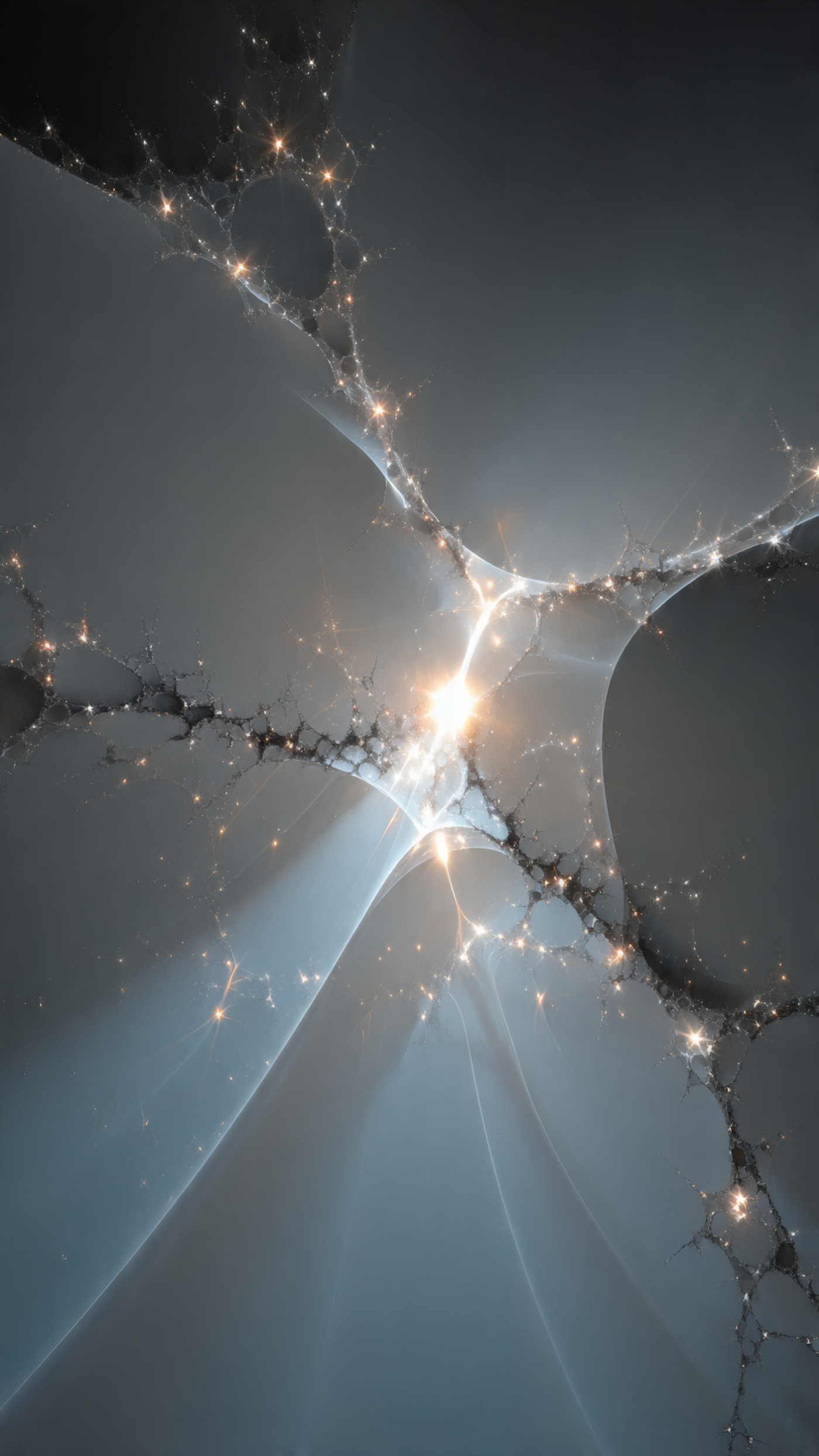 Abstract Fractal Network with Starburst Light