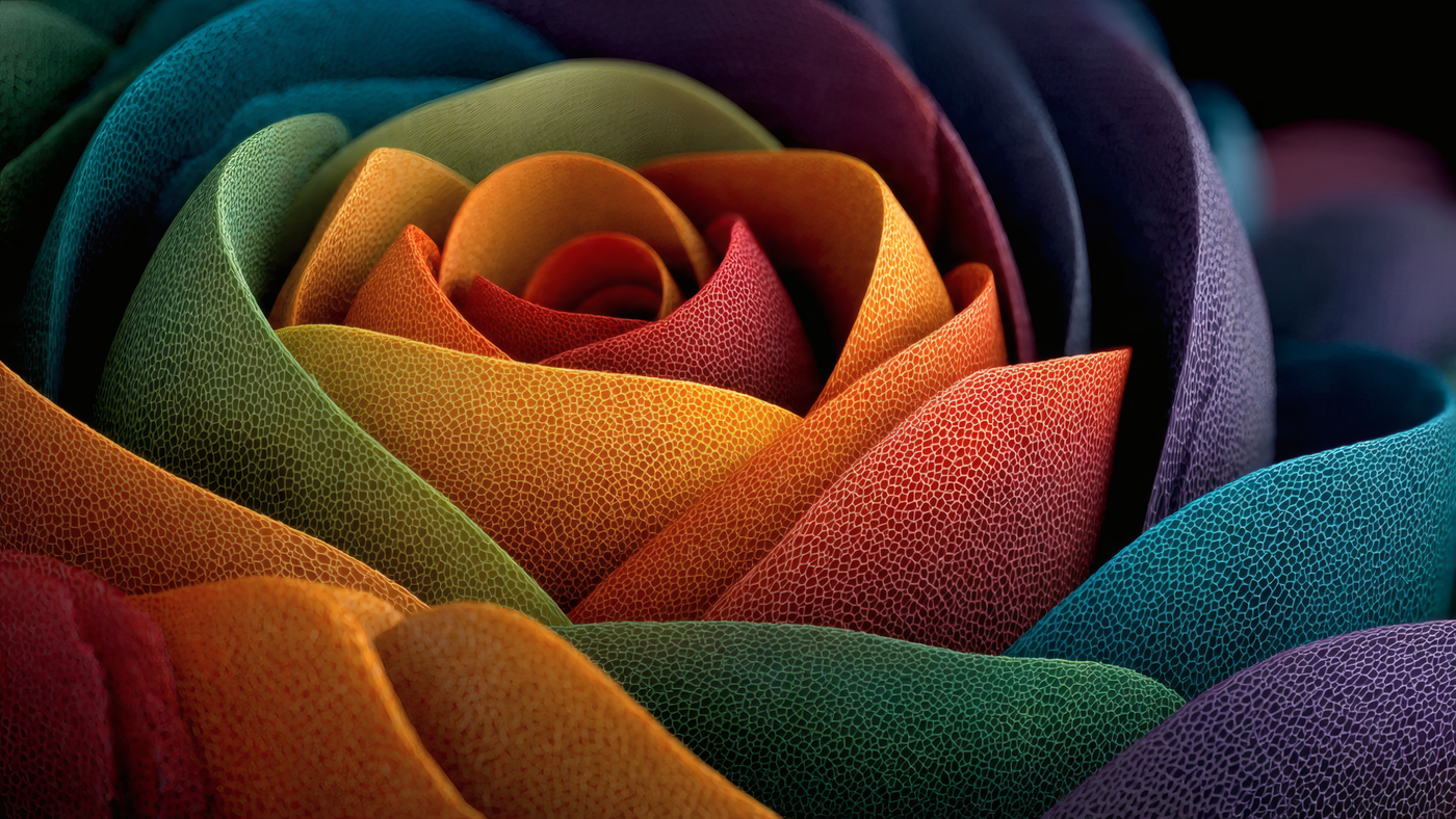 Abstract Colorful Flower Petals
