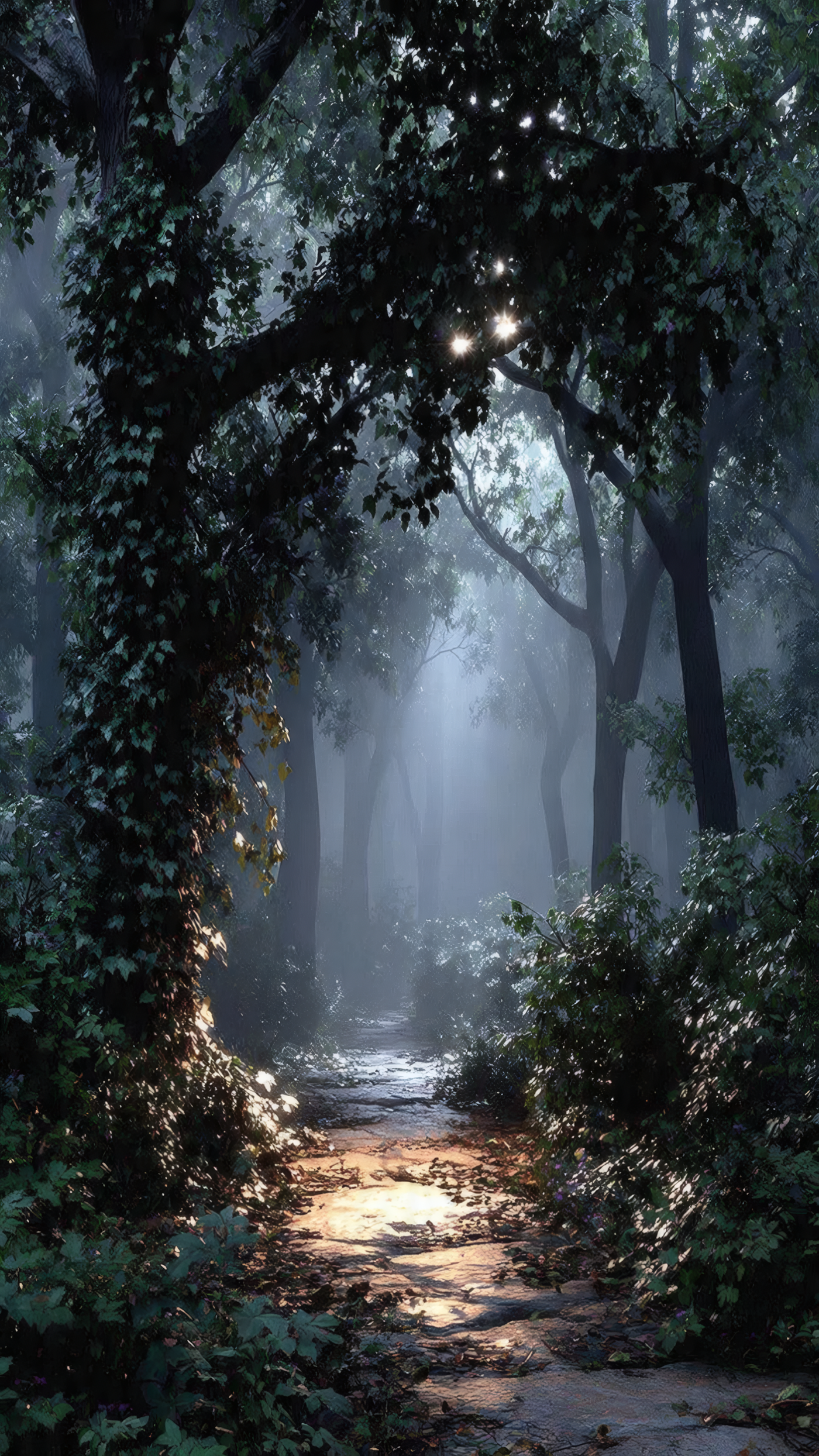 Enchanted Forest Path Through the Woods