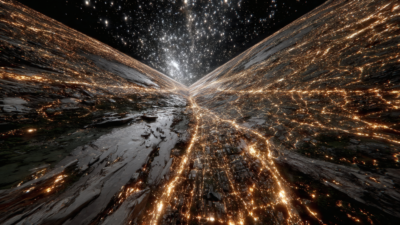 City Lights from Space at Night