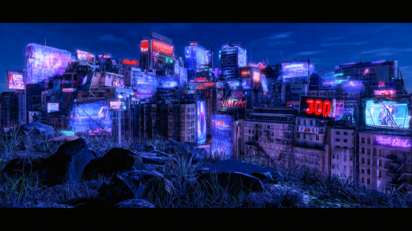 Cyberpunk Cityscape at Night