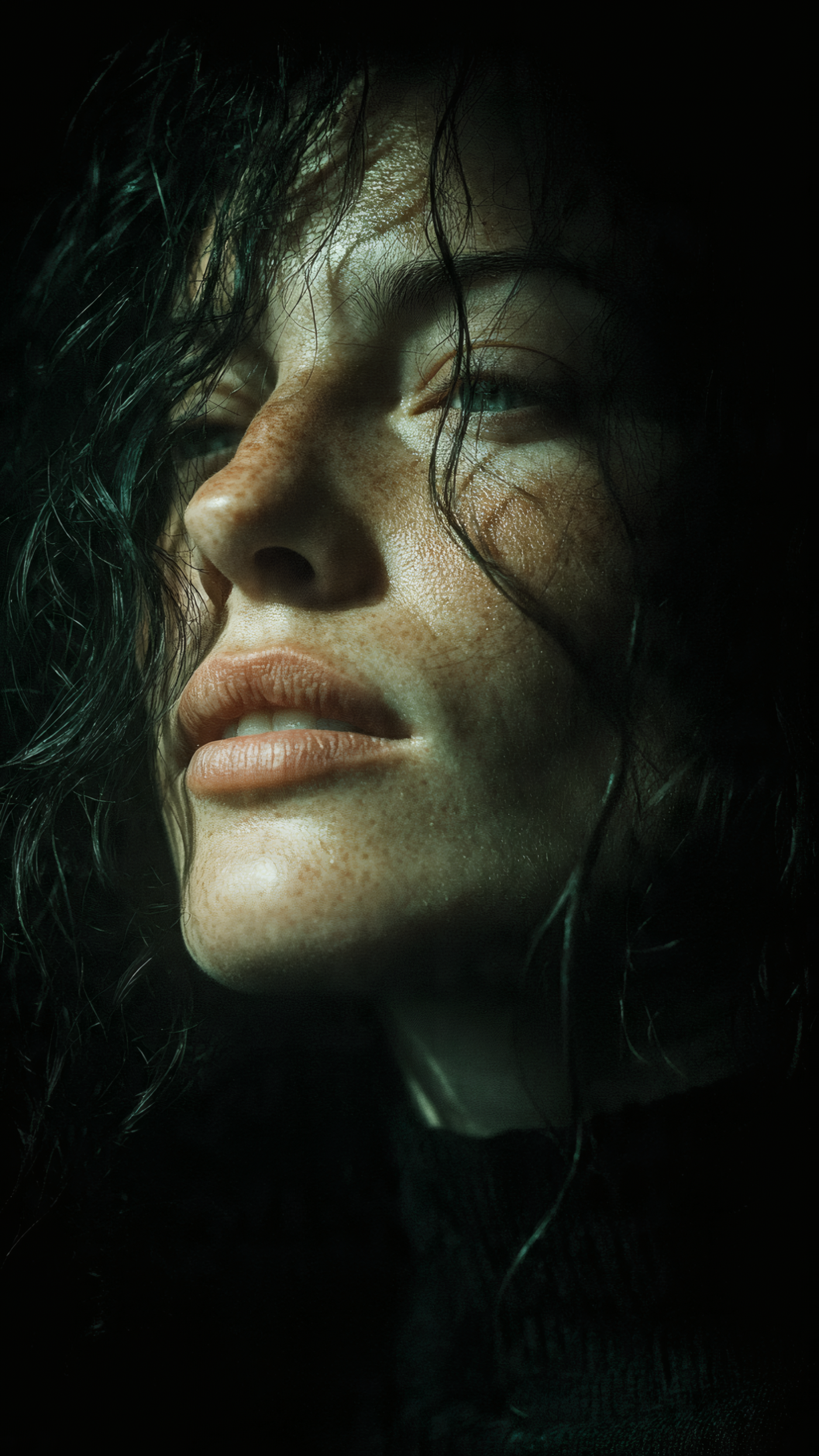 Portrait of a Woman with Freckles