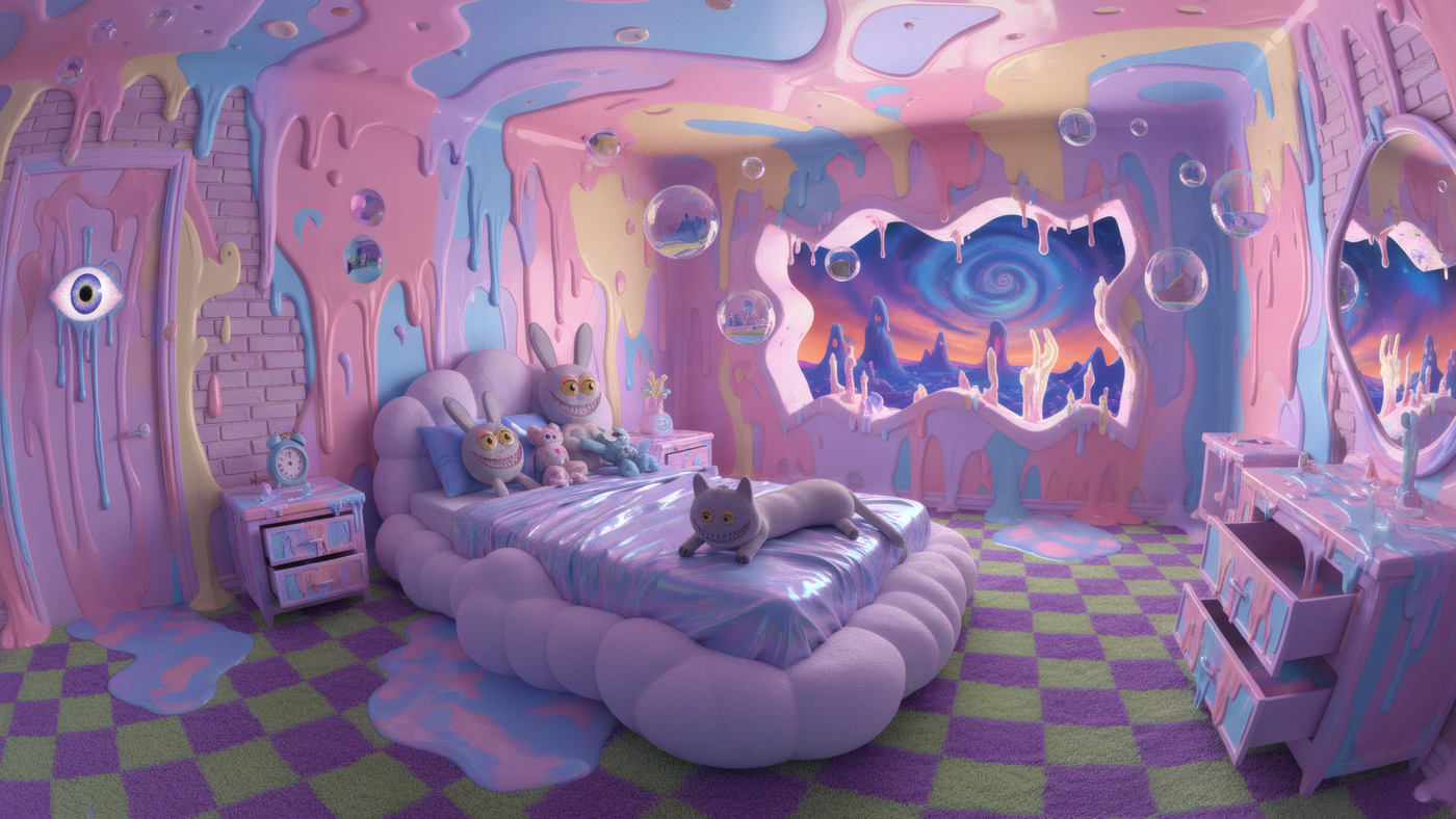 Surreal Bedroom Inspired by Alice in Wonderland