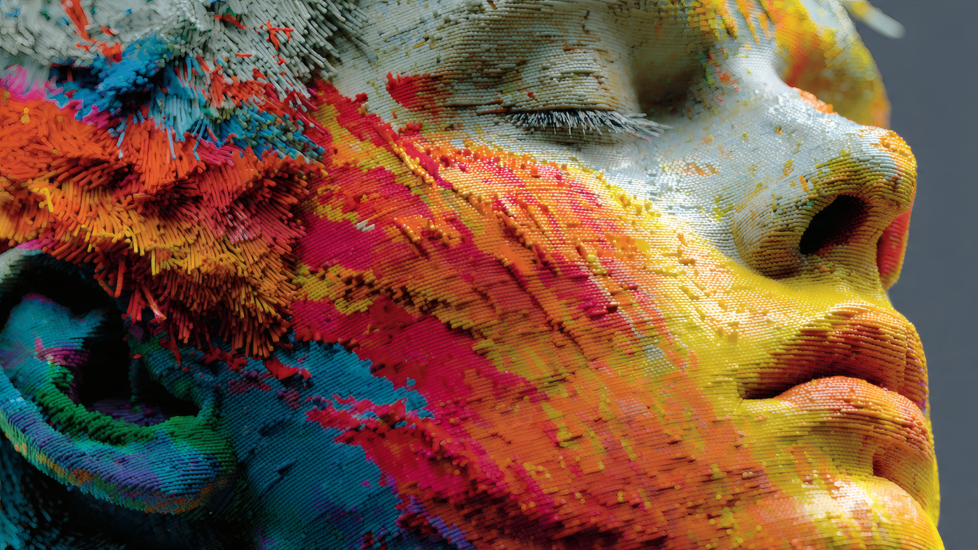 Colorful Abstract Face Art