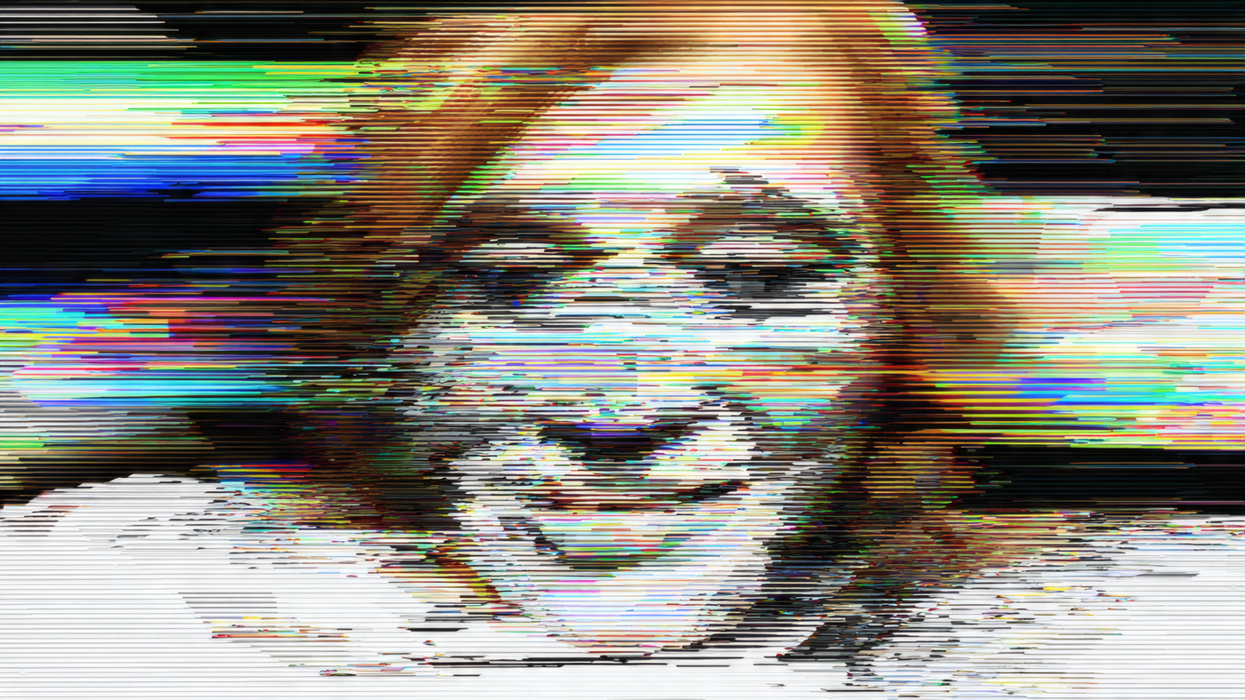 Glitch Art of a Human Face