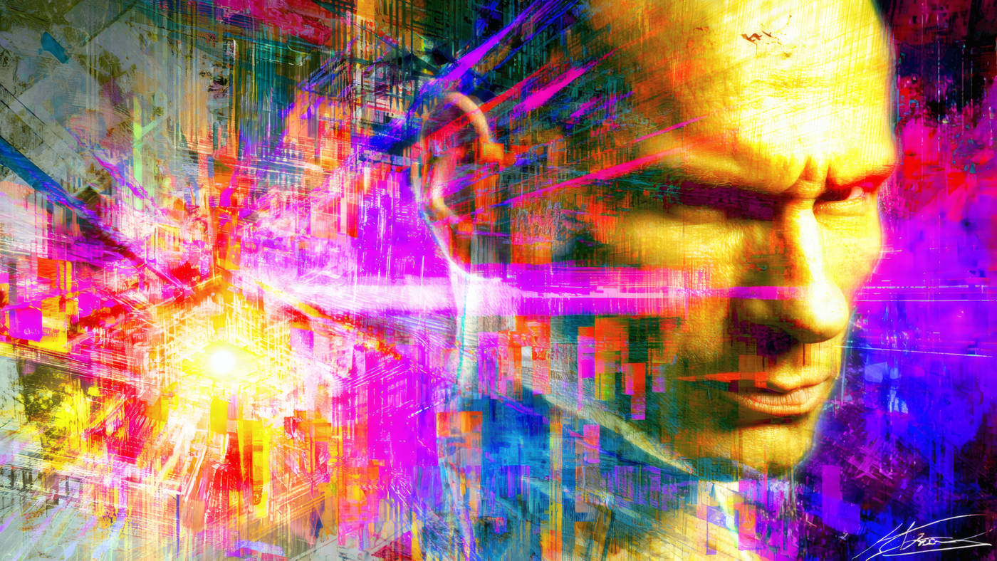 Abstract Colorful Portrait Art