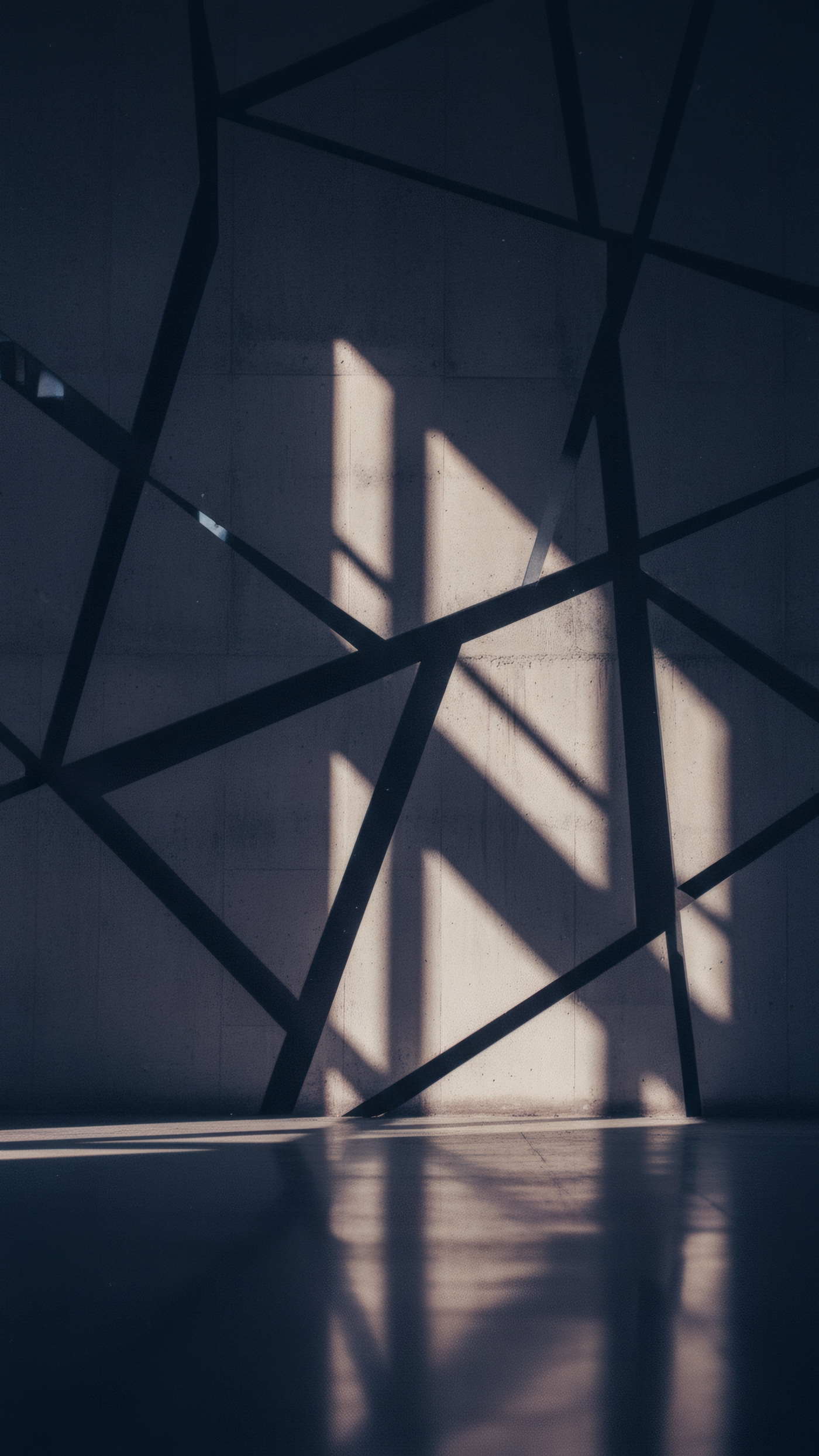 Abstract Wall Art with Geometric Shadows