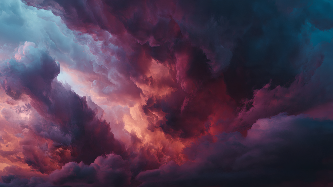 Dramatic Colorful Clouds Abstract Landscape