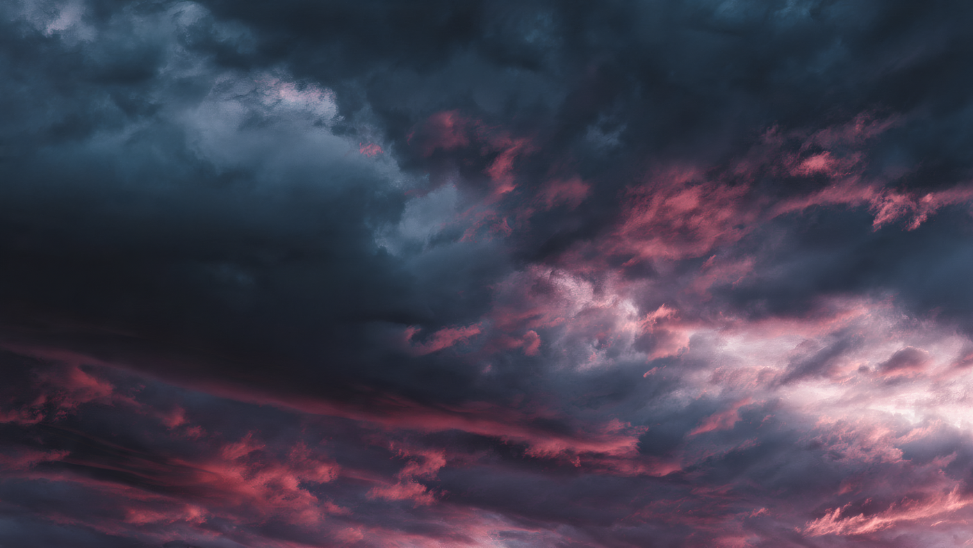 Stormy Sky with Pink Cloud Highlights