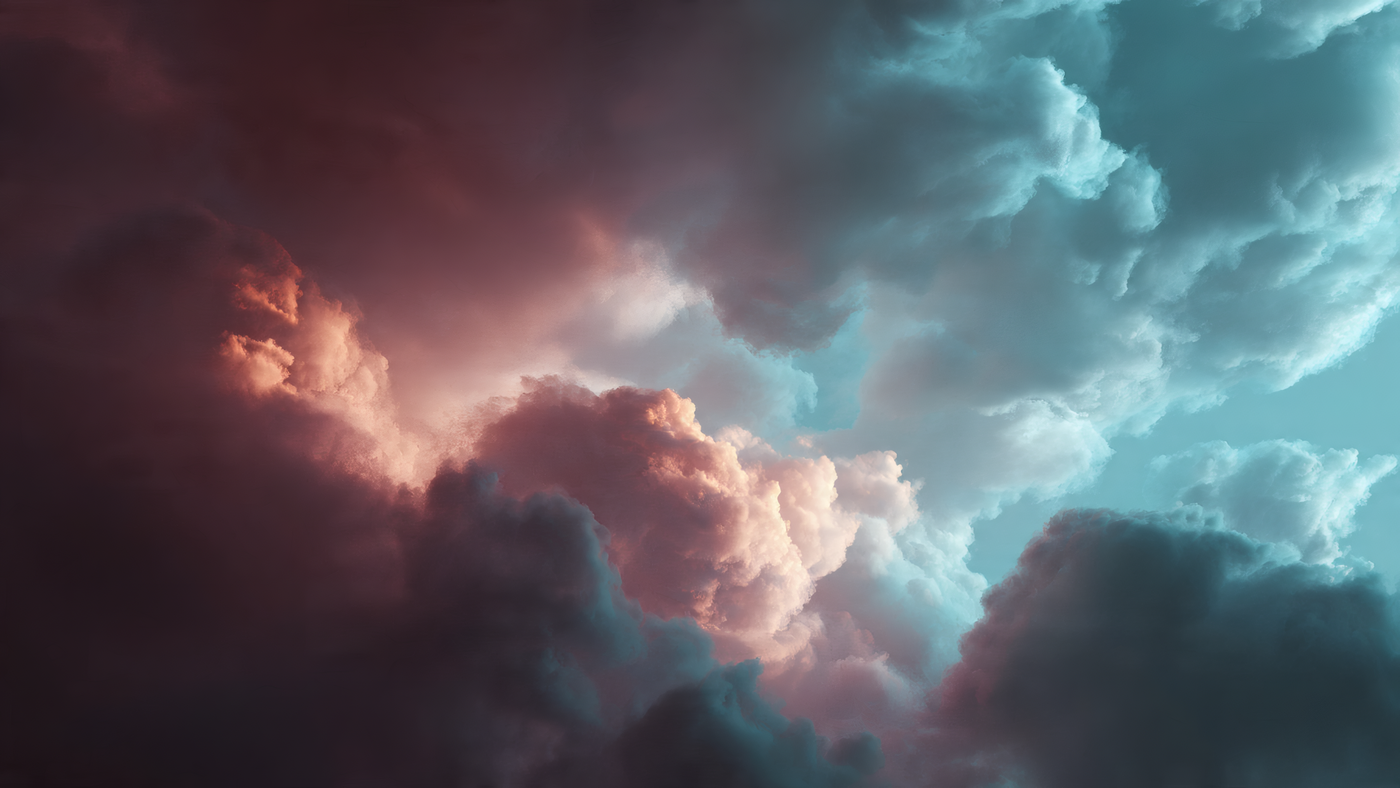 Colorful Dramatic Clouds in Sky