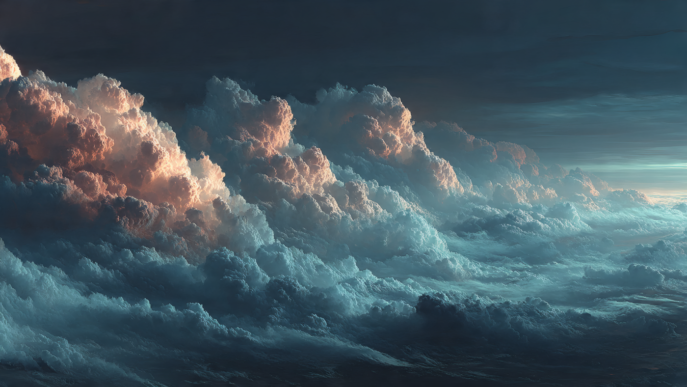 Dramatic Cloudscape Abstract Atmospheric View
