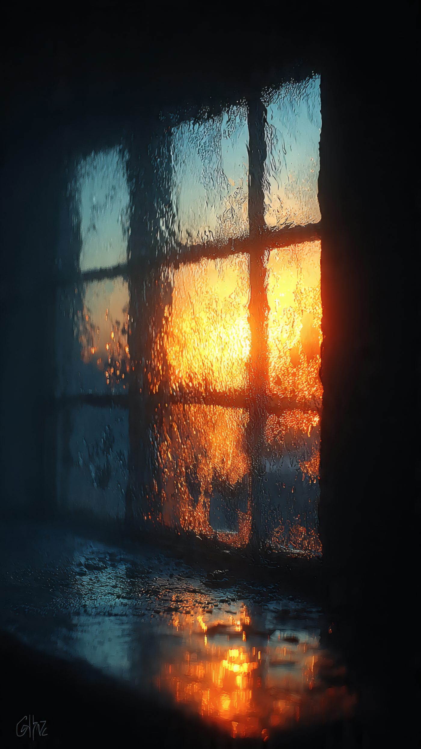 Sunrise Through a Window Pane