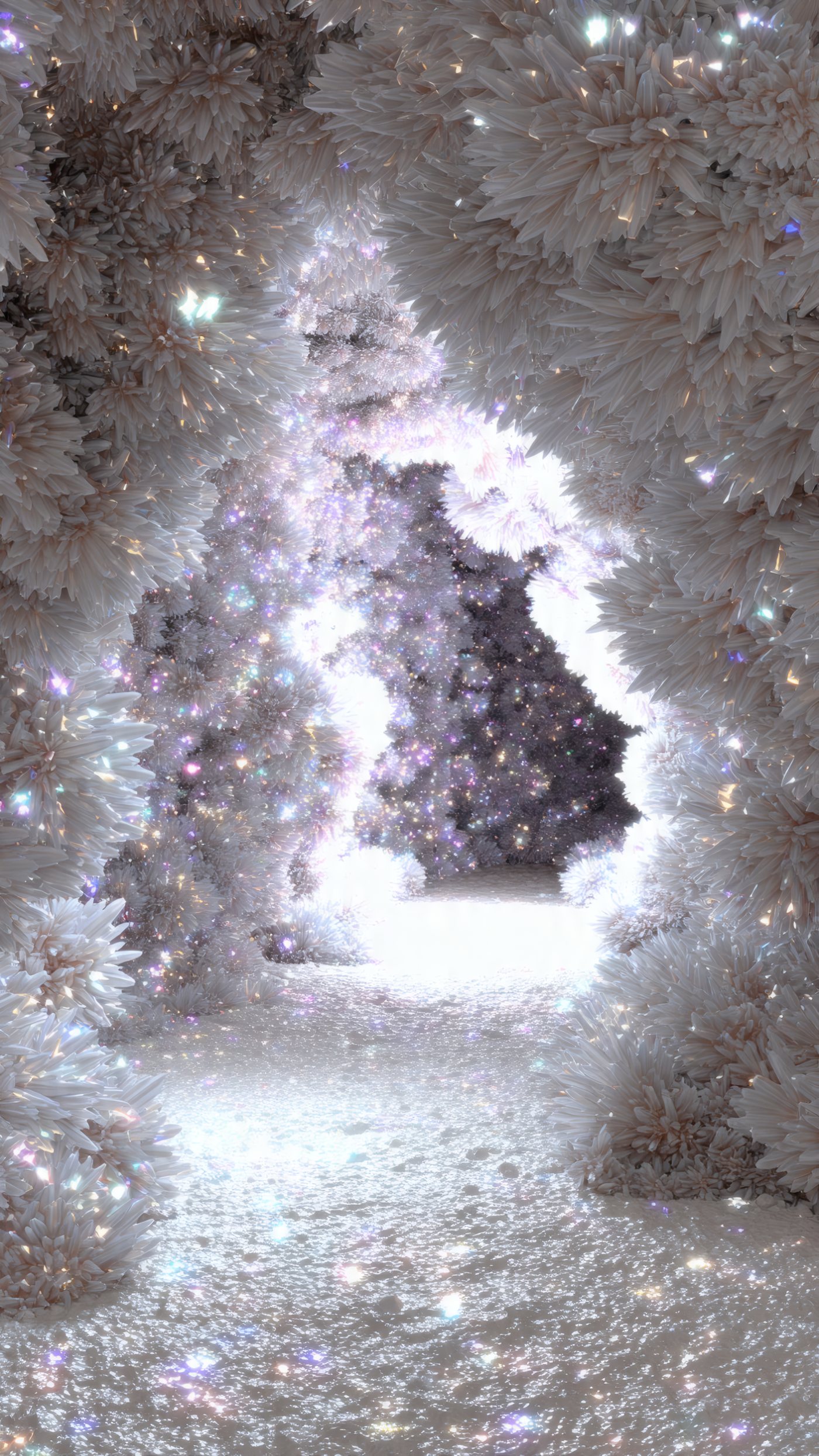Sparkling Winter Wonderland Crystal Scene