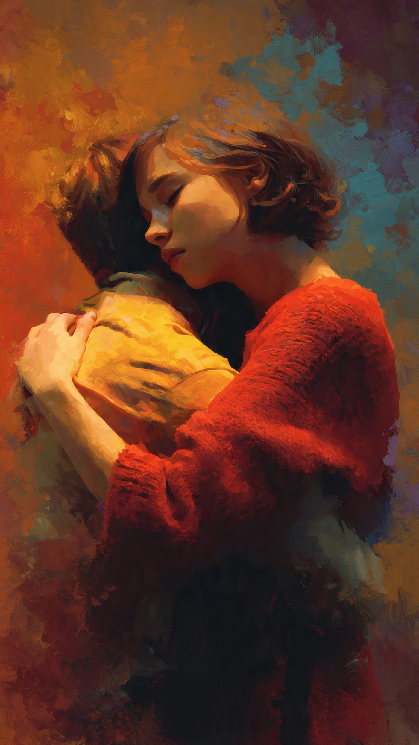 Emotional Hug Art Painting
