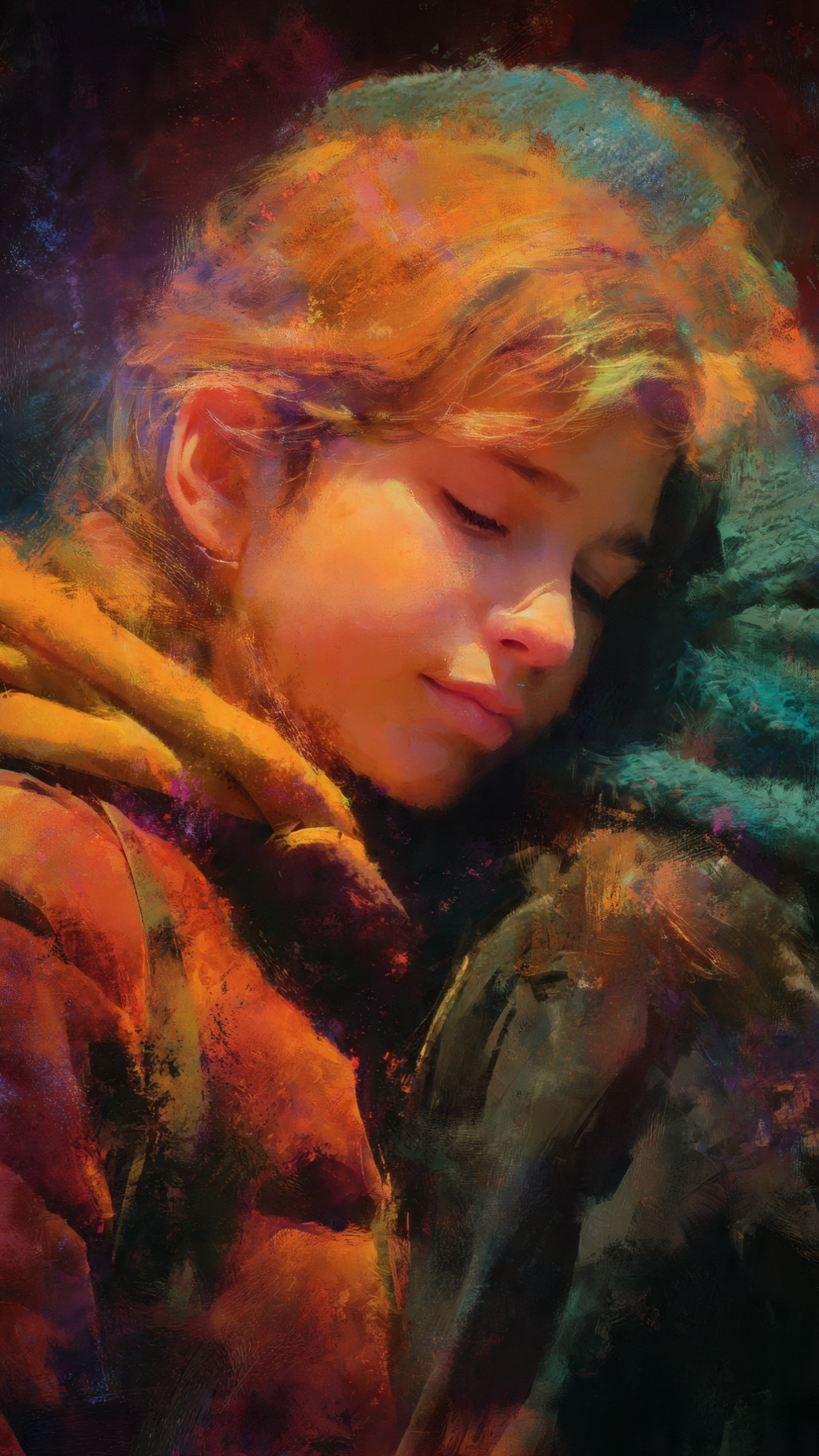 Person Sleeping Art Illustration