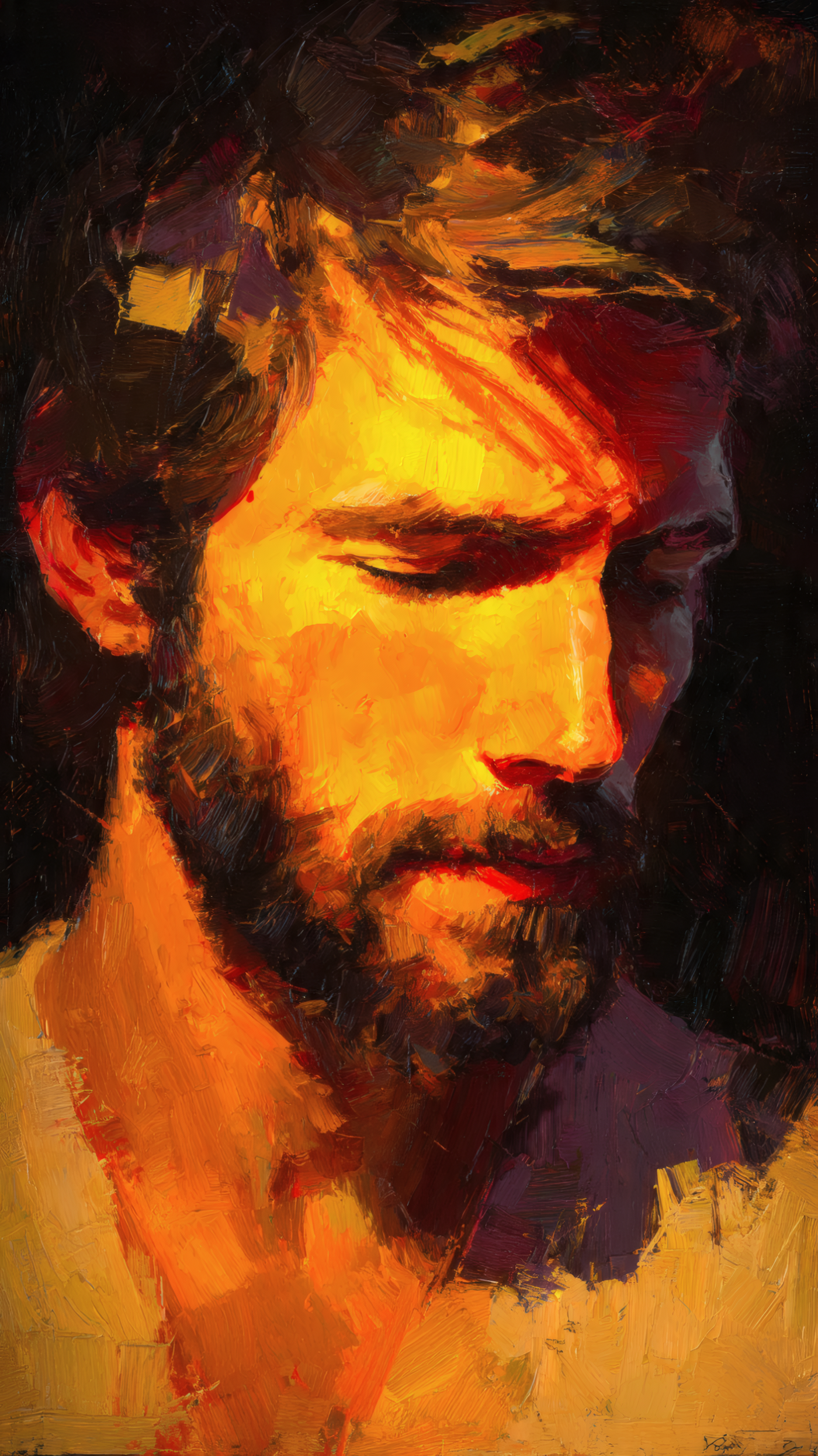 Portrait of Man with Beard Art