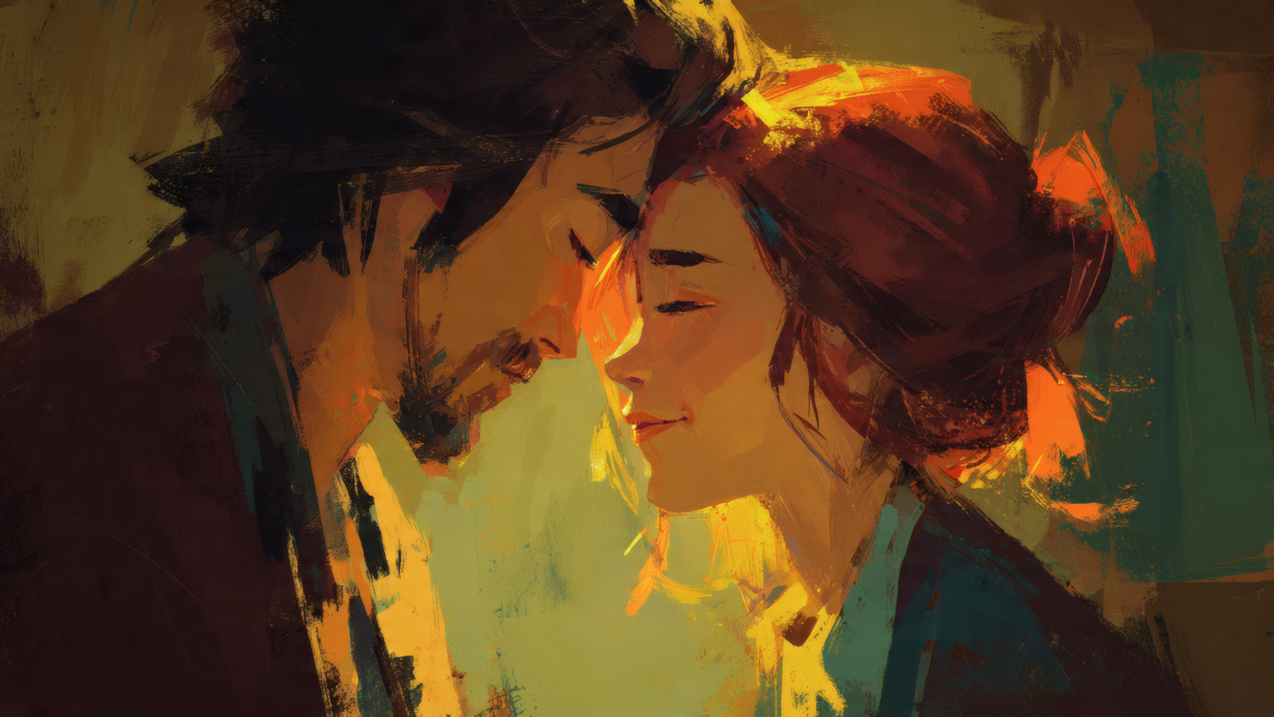 Romantic Couple Art Painting