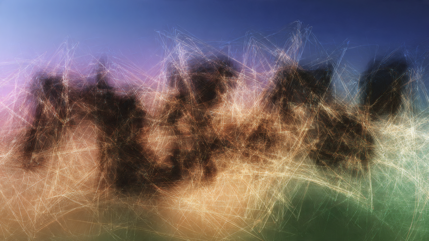 Abstract Light Painting Blurred Art