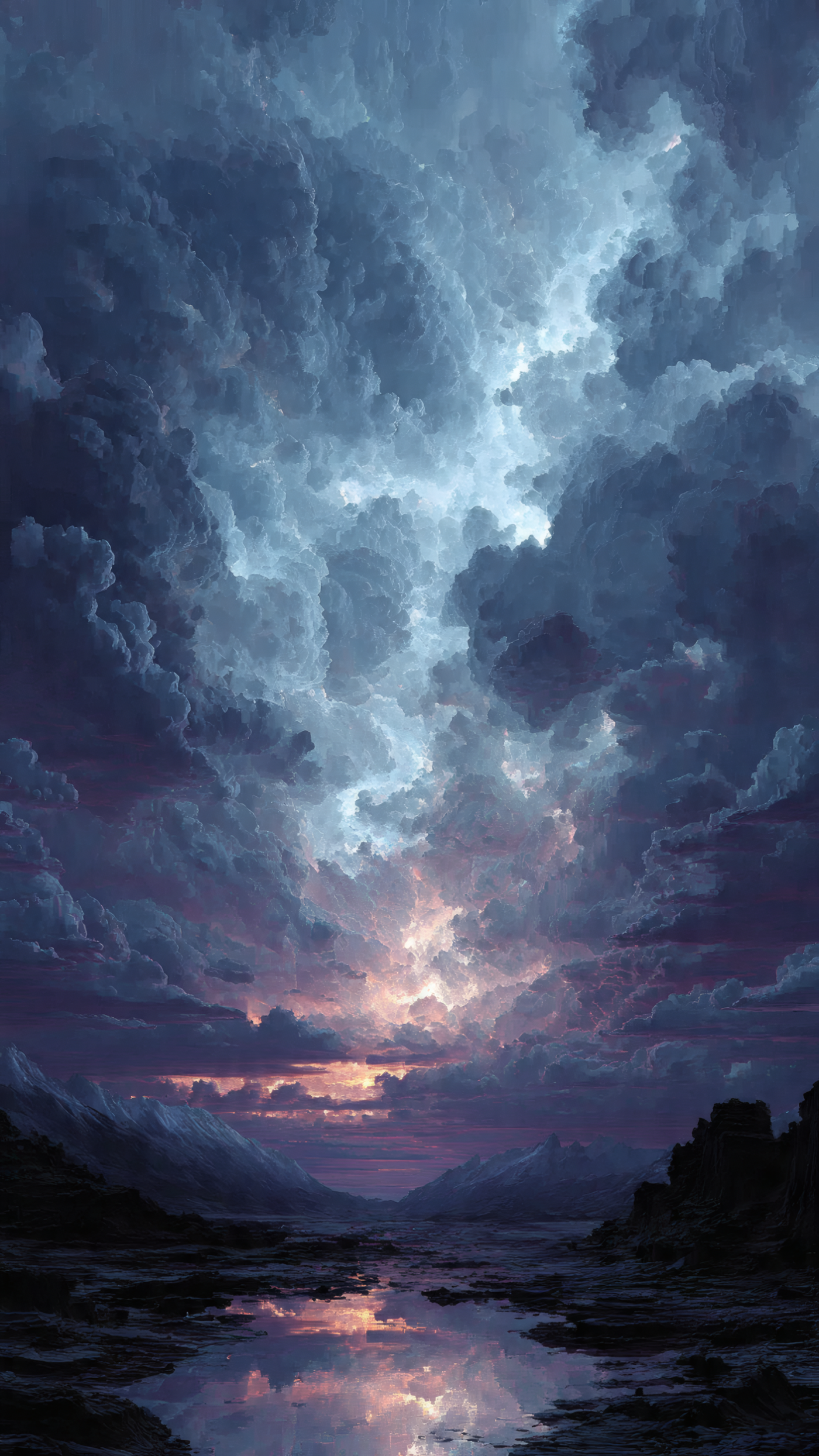 Dramatic Sky and Landscape Reflection