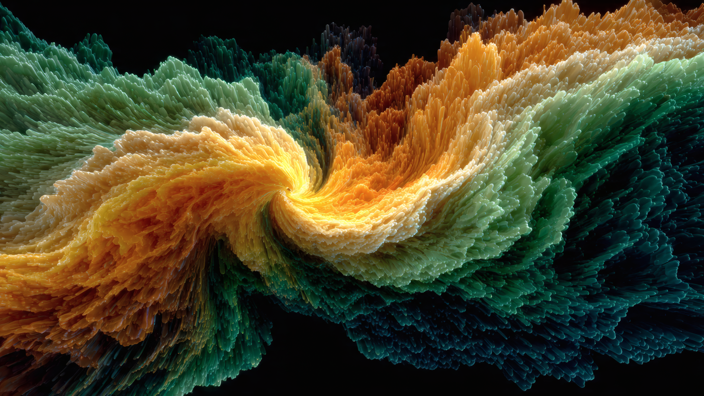 Abstract Fractal Wave Art