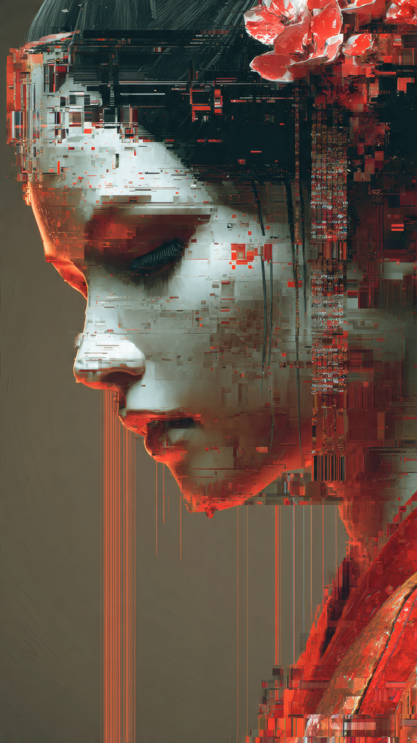 Abstract Glitch Portrait