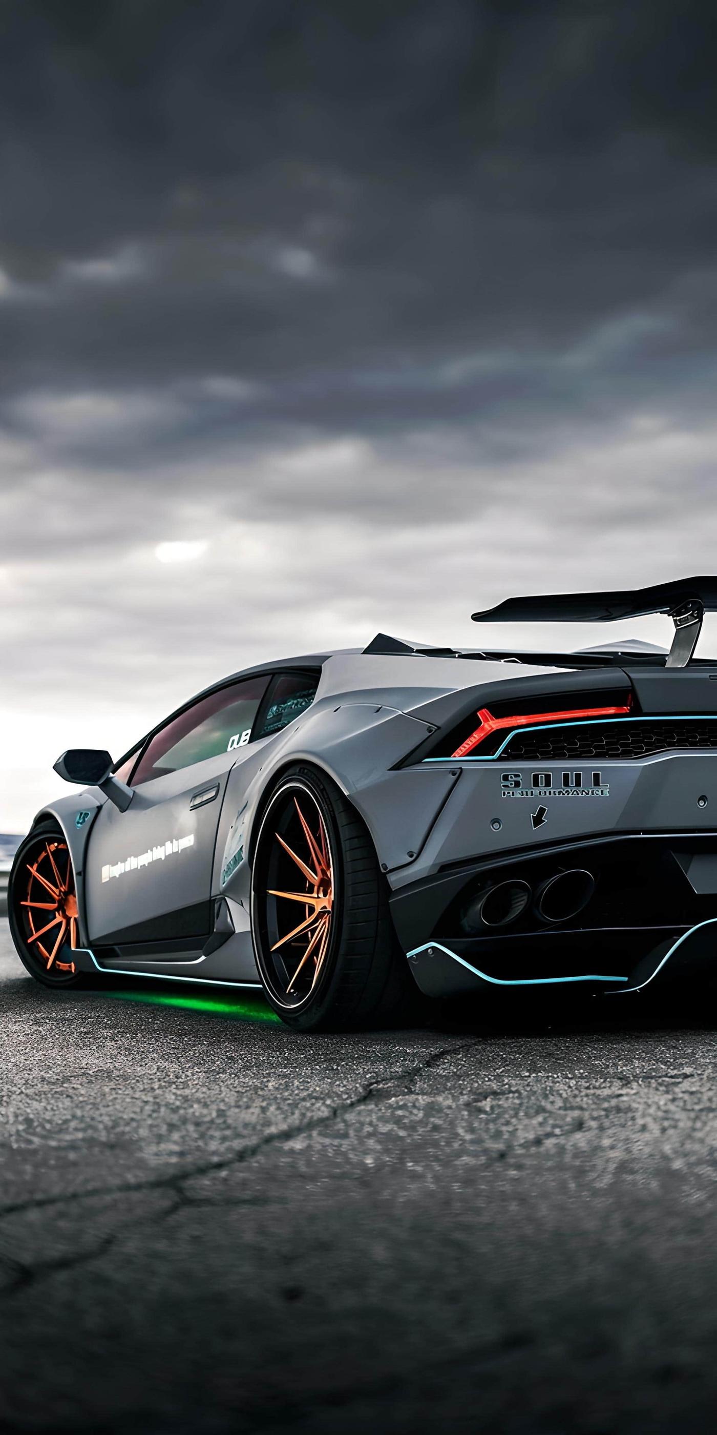 Grey Lamborghini Huracan with Custom Wheels