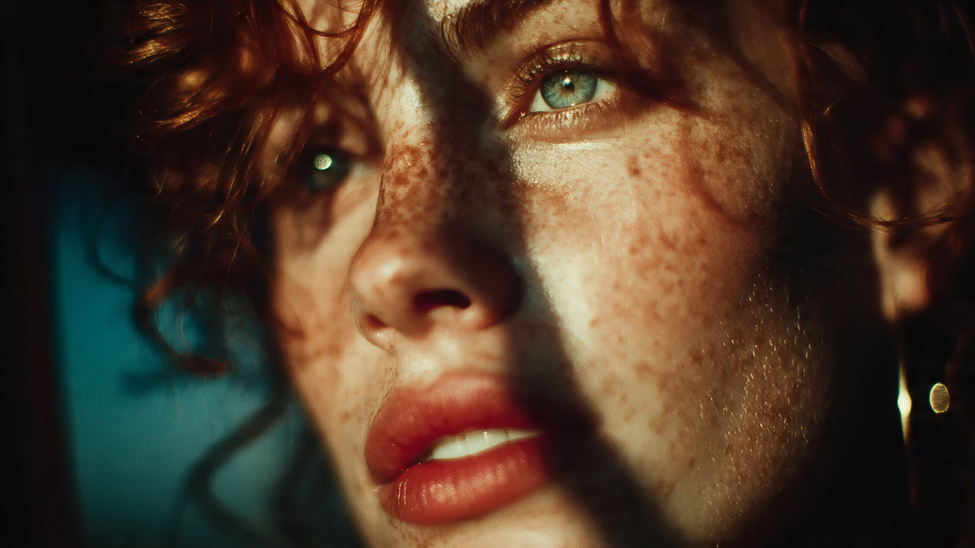 Close up of a Woman with Freckles