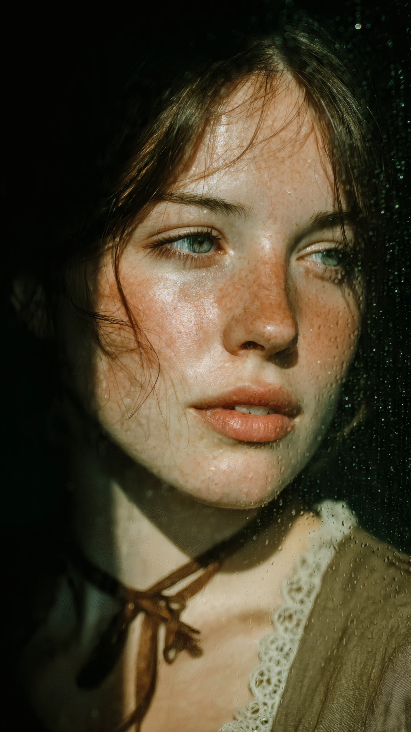 Close-up of a Woman with Freckles