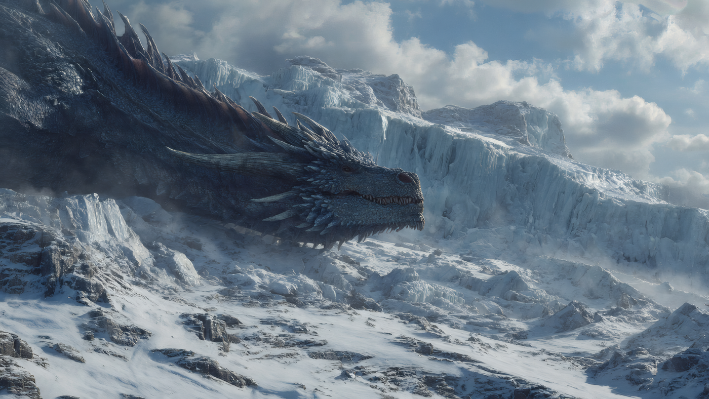 Dragon in Winter Game of Thrones Inspired