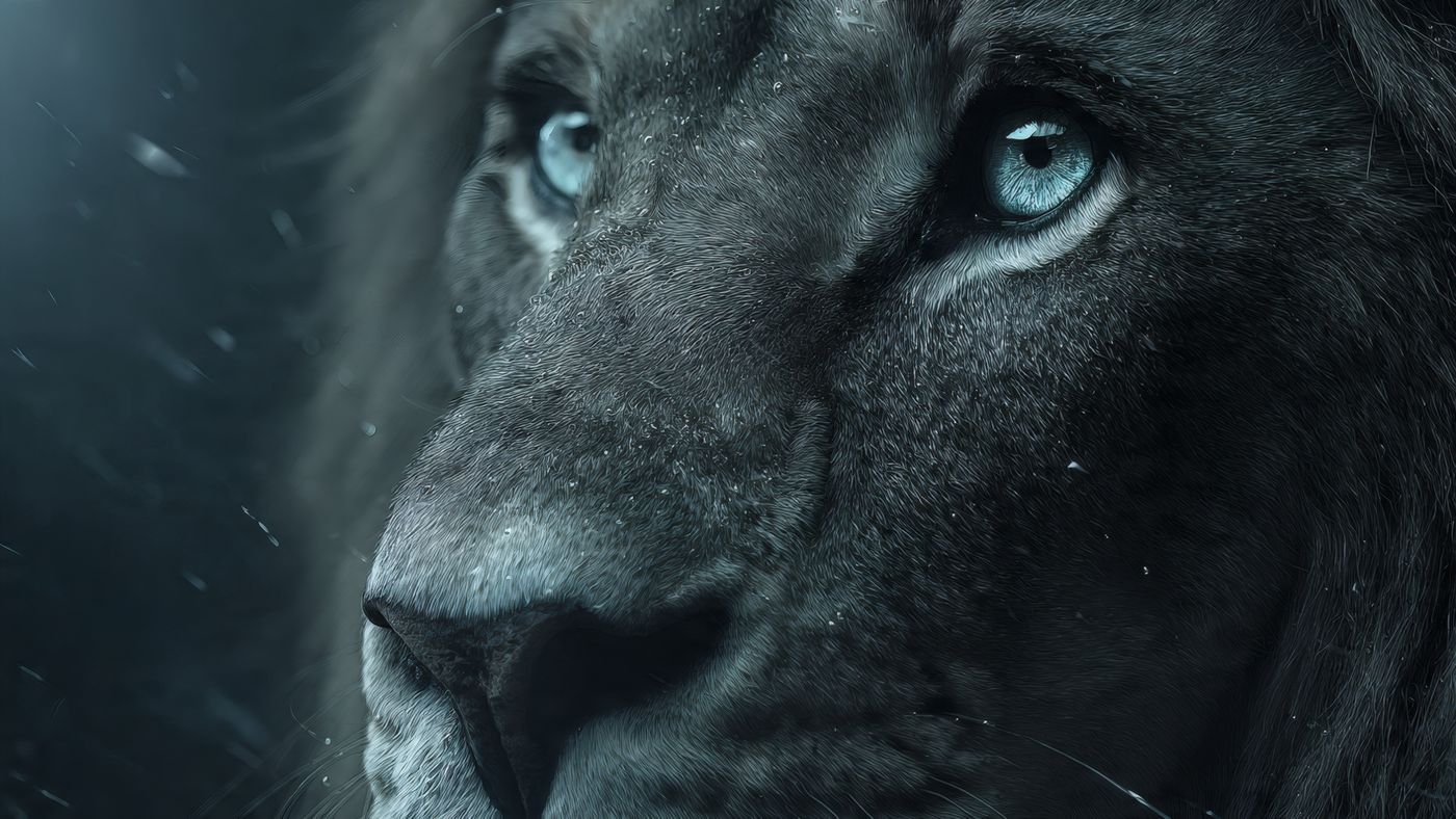 Close-up of a Lion's Face Wallpaper