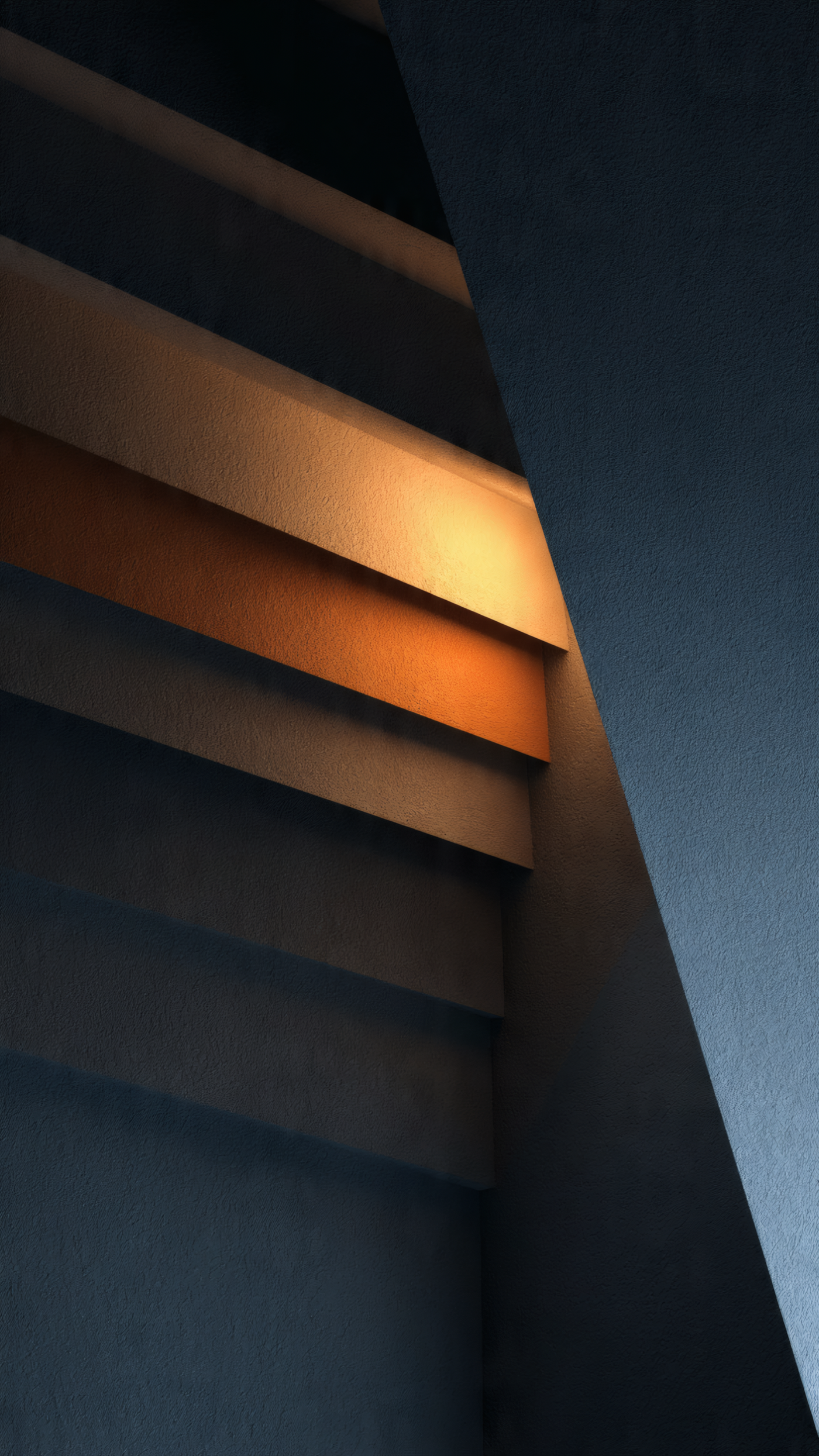 Abstract Geometric Dark Room Architecture