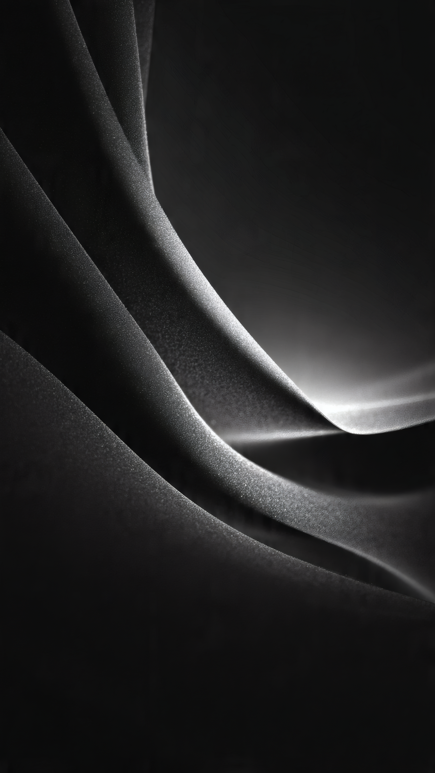 Abstract Black and White Textured Fabric