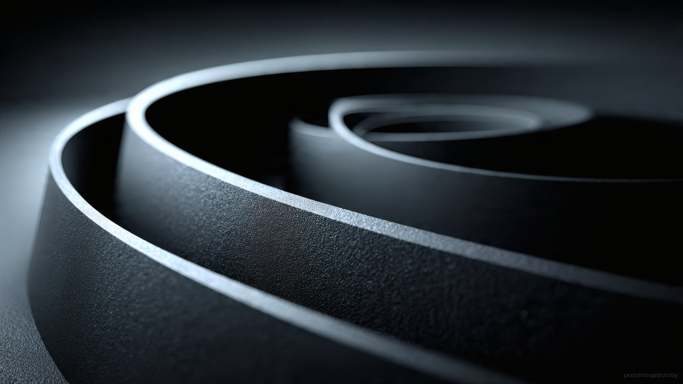 Abstract Metal Spiral Dark Background